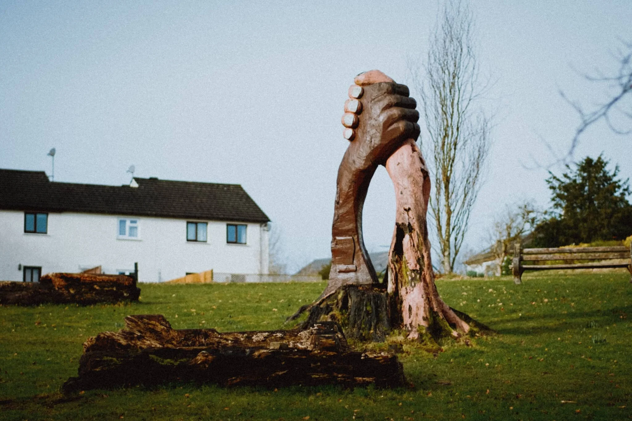 You can find this sculpture alongside the A6 in Hawesmead Park. Created by Andy Levy, it symbolises racial equality and friendship.