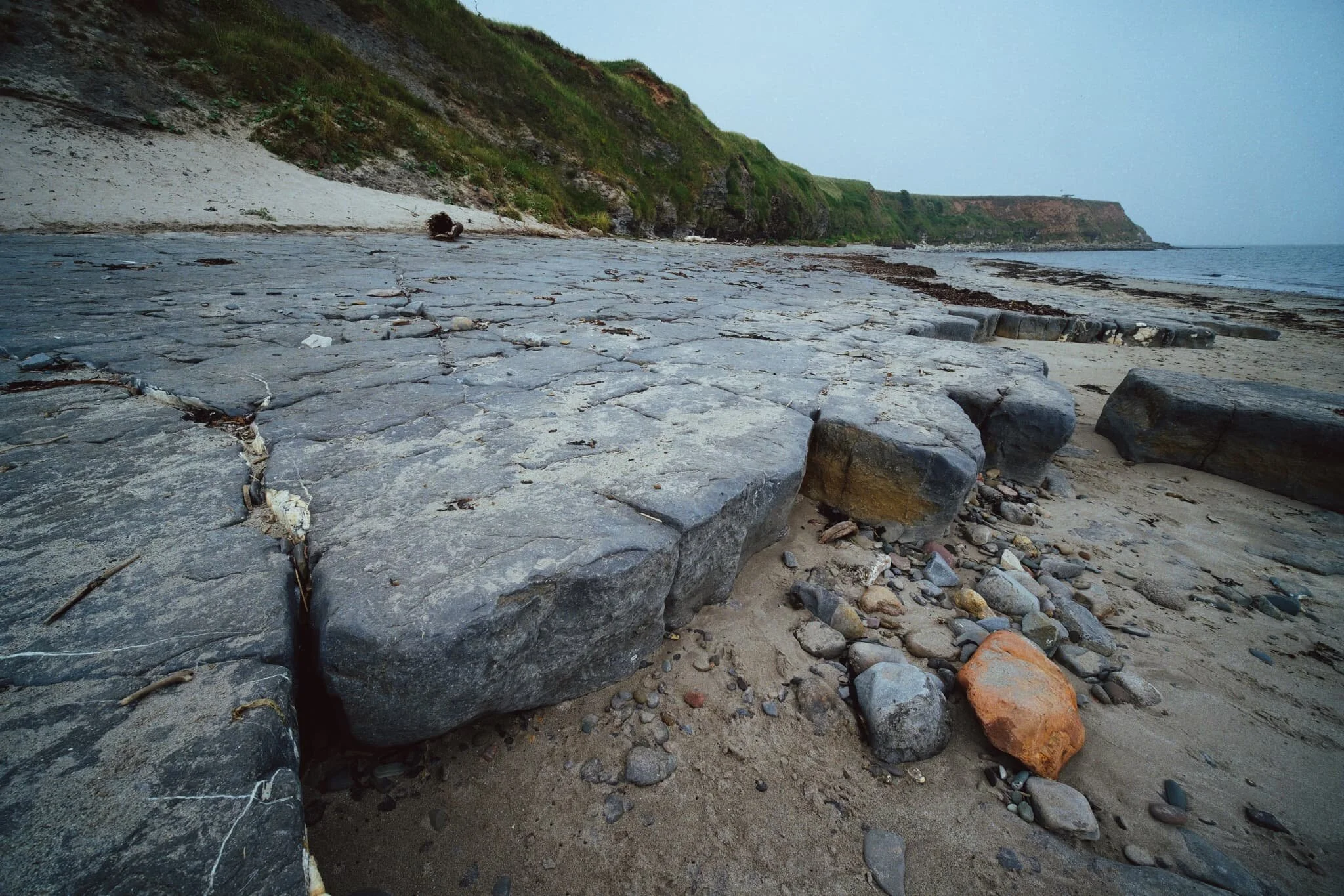  Further up the Berwick coastline we came across an unexpected and delightful find: a raised platform of rocks and boulders known as Meadow Haven and Bucket Rocks. Let&rsquo;s explore compositions! 