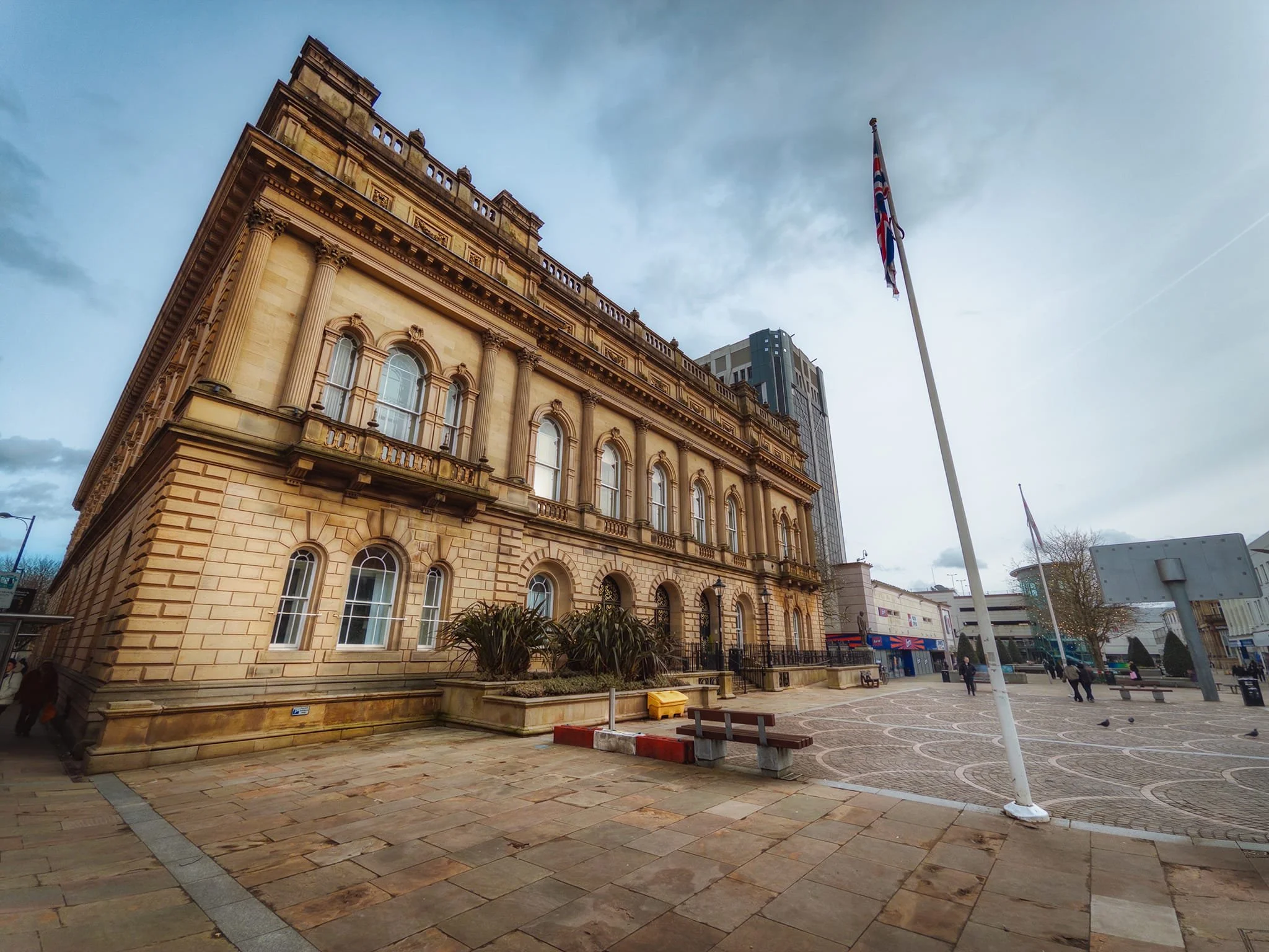 Blackburn Town Hall, built in the Italianate style in 1856, and still in use as the Town Hall.