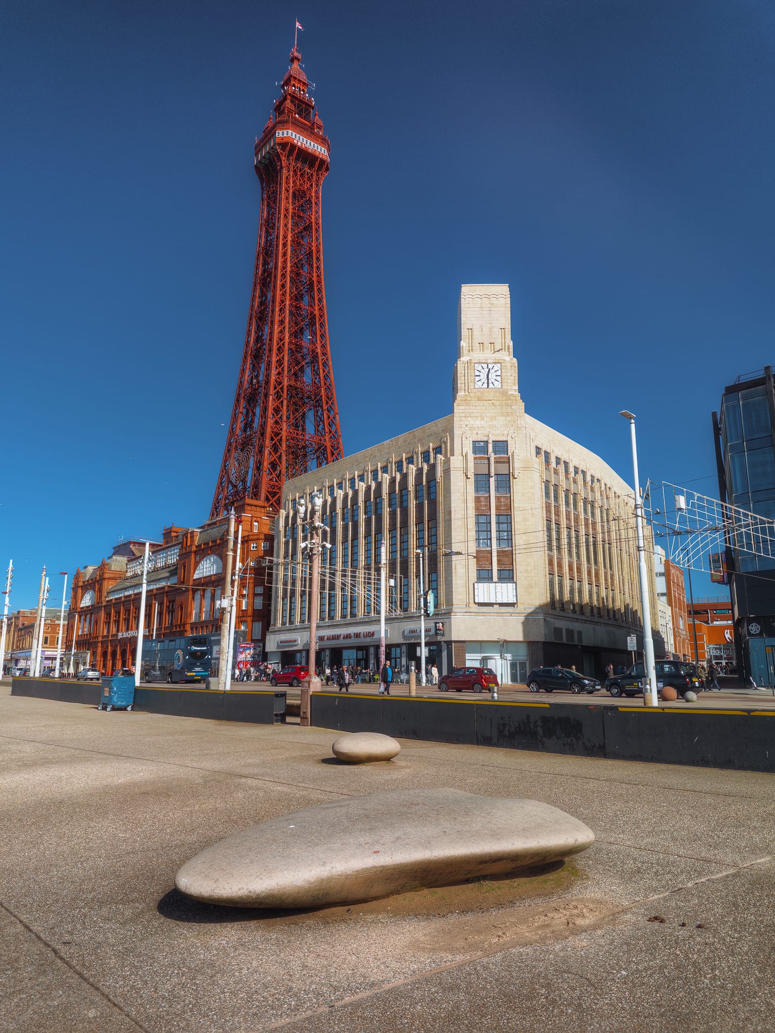 Like in Morecambe, there’s a lot of retained Art Deco architecture along the seafront. Beneath Blackpool Tower is what is now a JD Wetherspoons pub, The Albert & the Lion, a fabulous Art Deco built between 1936 and 1938 originally to house a flagship F.W. Woolworth & Co. store.