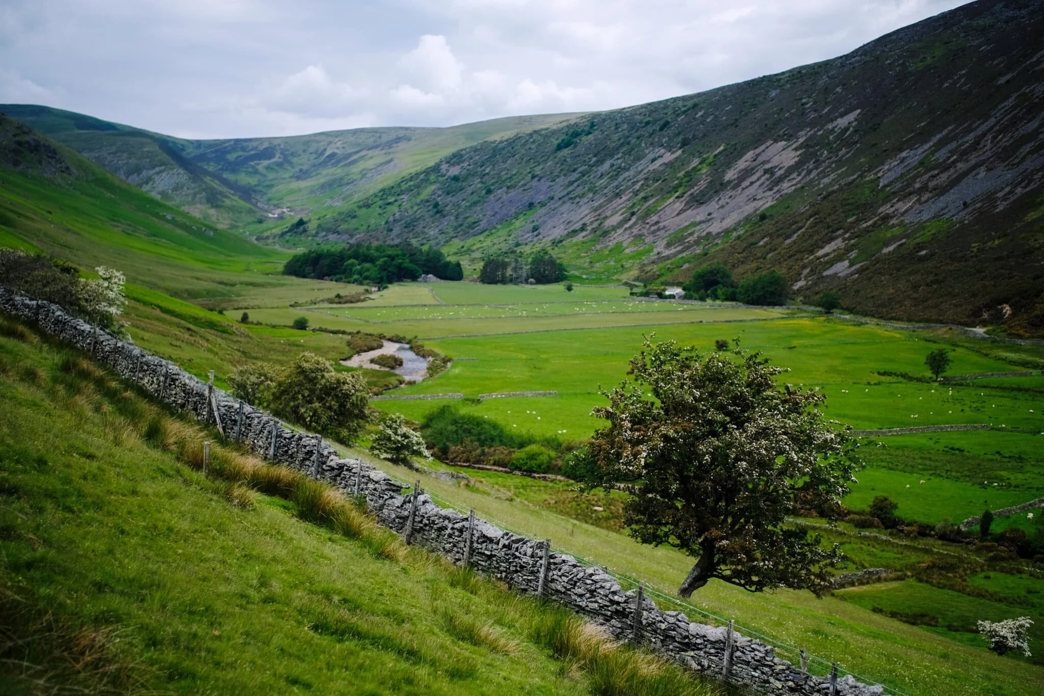 The flat-bottomed floor of Mosedale, perfectly sculpted by historical glaciers.