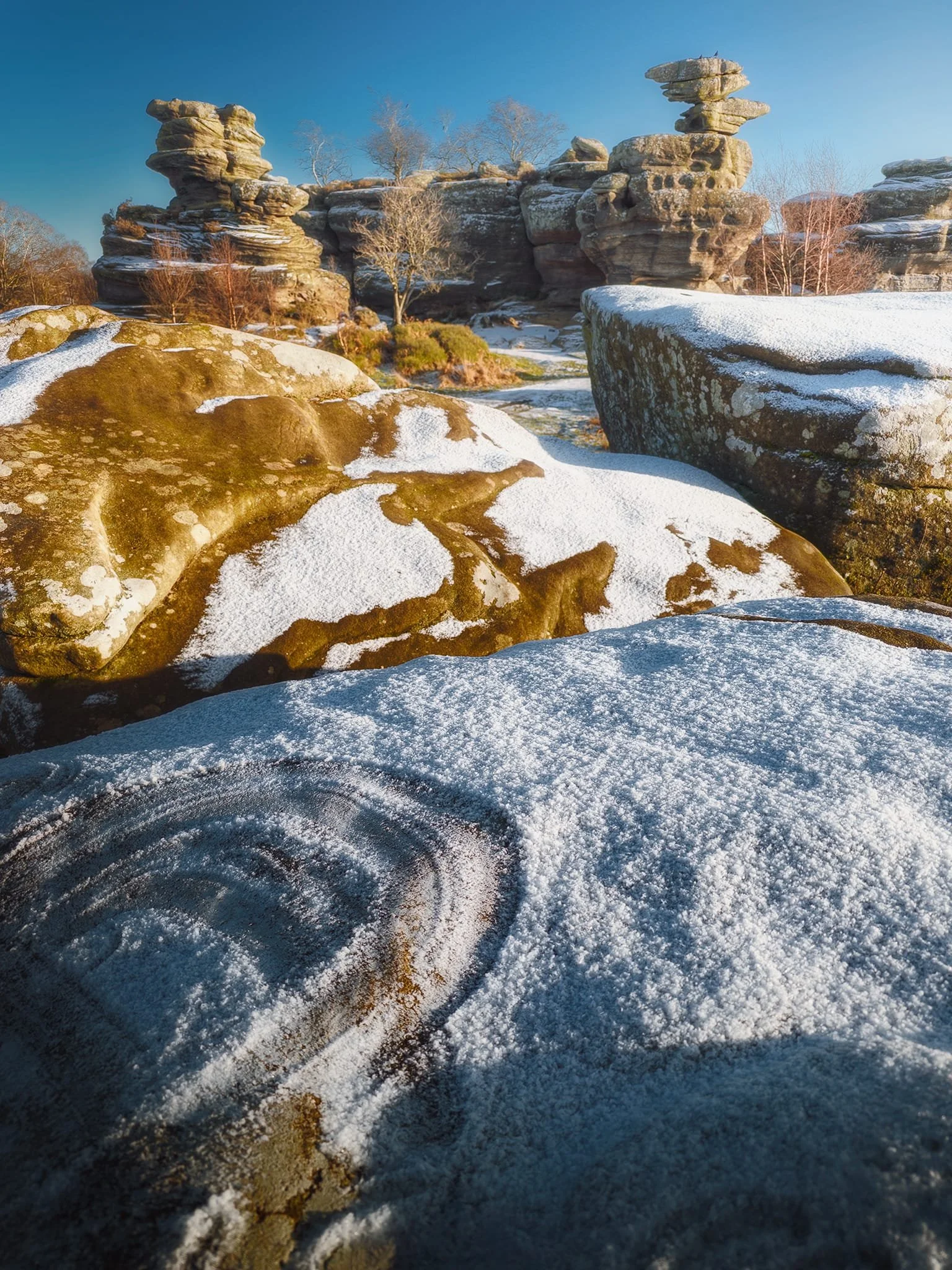  Back in the open near the Kiosk, this group of boulders gave me a nice foreground to work with looking towards the Eagle. 