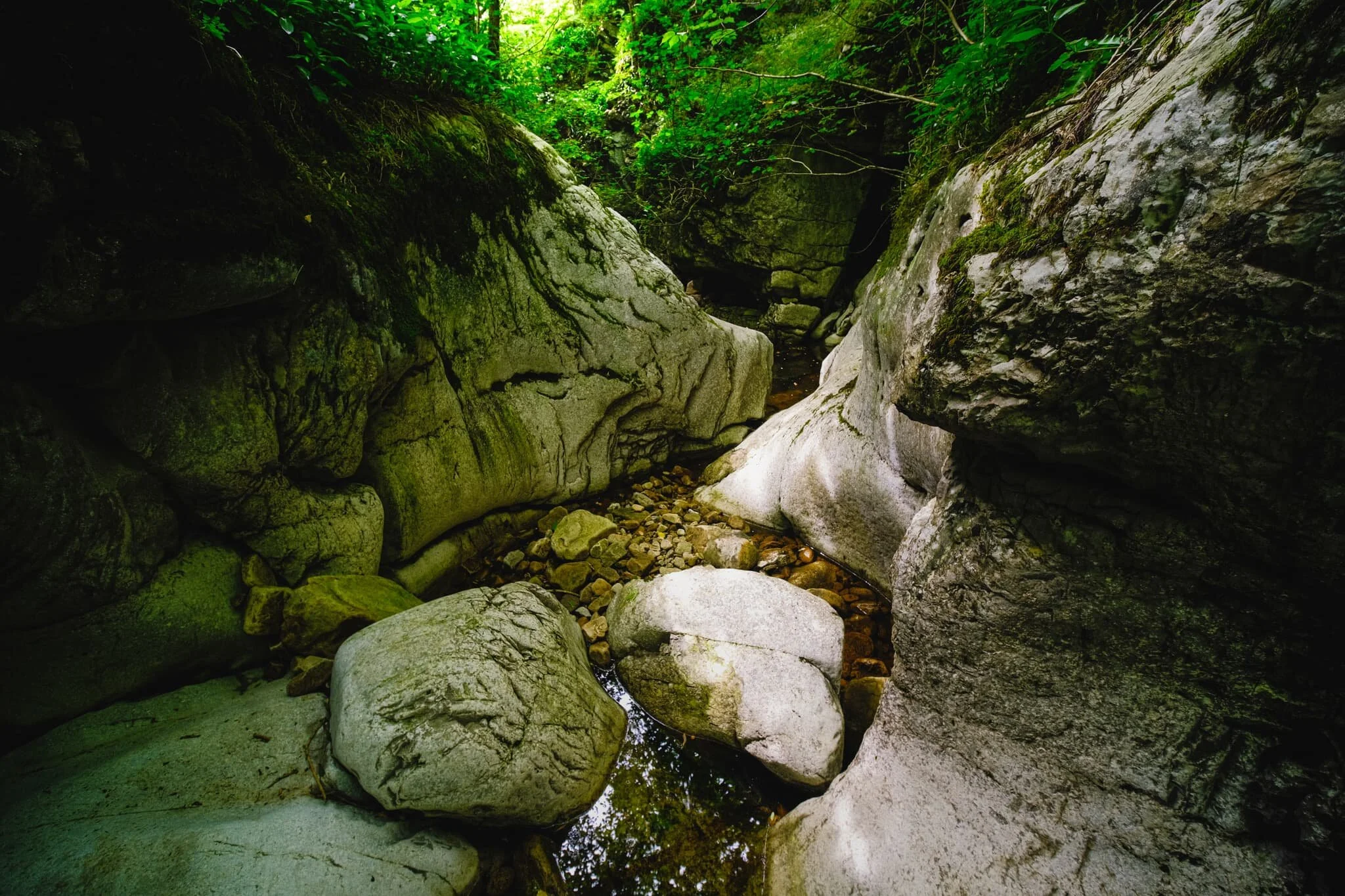  Lisabet and I scrambled down the gorge created by Ease Gill to capture this world of twists and turns. I&rsquo;ve no doubt that with a good pair of wellies on, and a more adventurous spirit, you could follow this largely dry gorge a good distance. For now, this will do. 