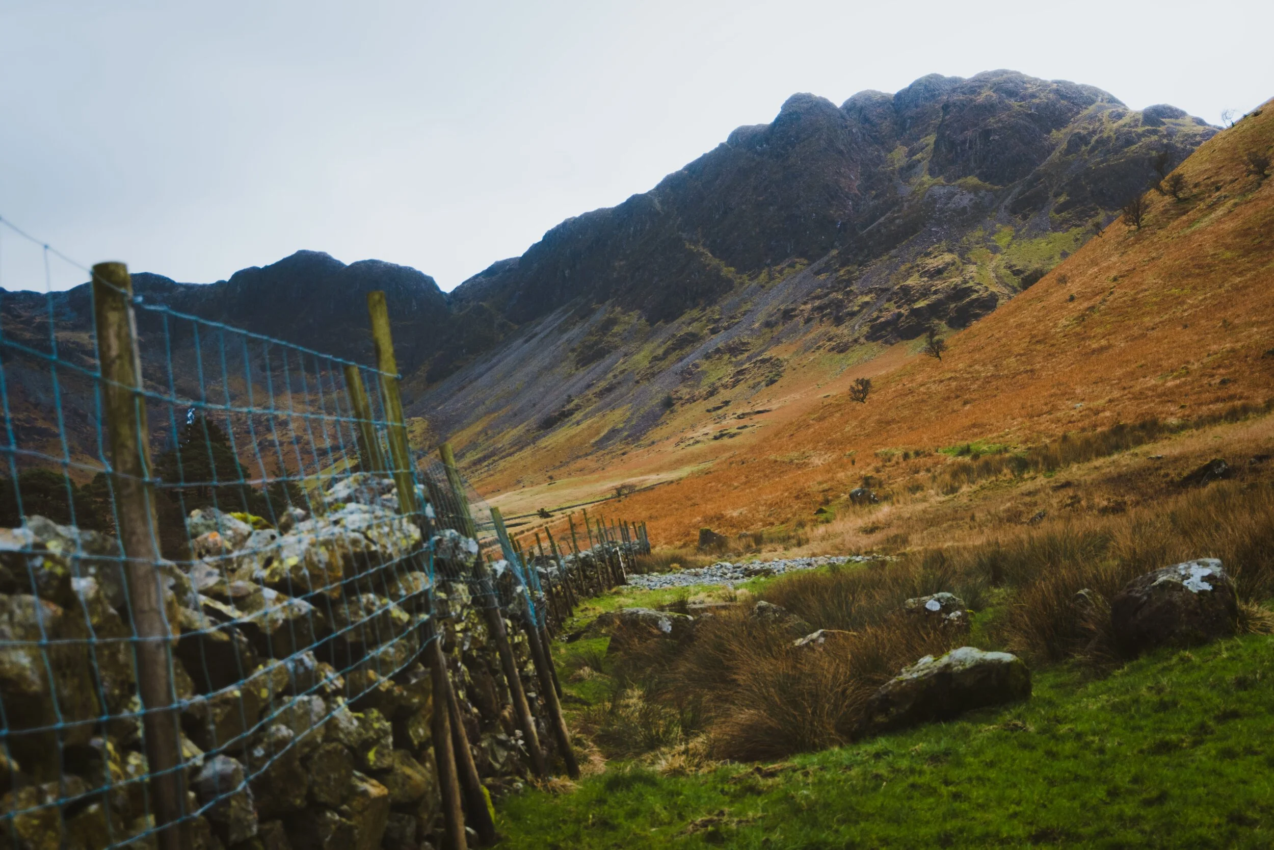  A better look at the fist-like summit of Haystacks, Alfred Wainwright&rsquo;s favourite fell. To the right of the fell is a little nook called Scarth Gap, which is a steep bridleway allowing access into the next valley: Ennerdale. 