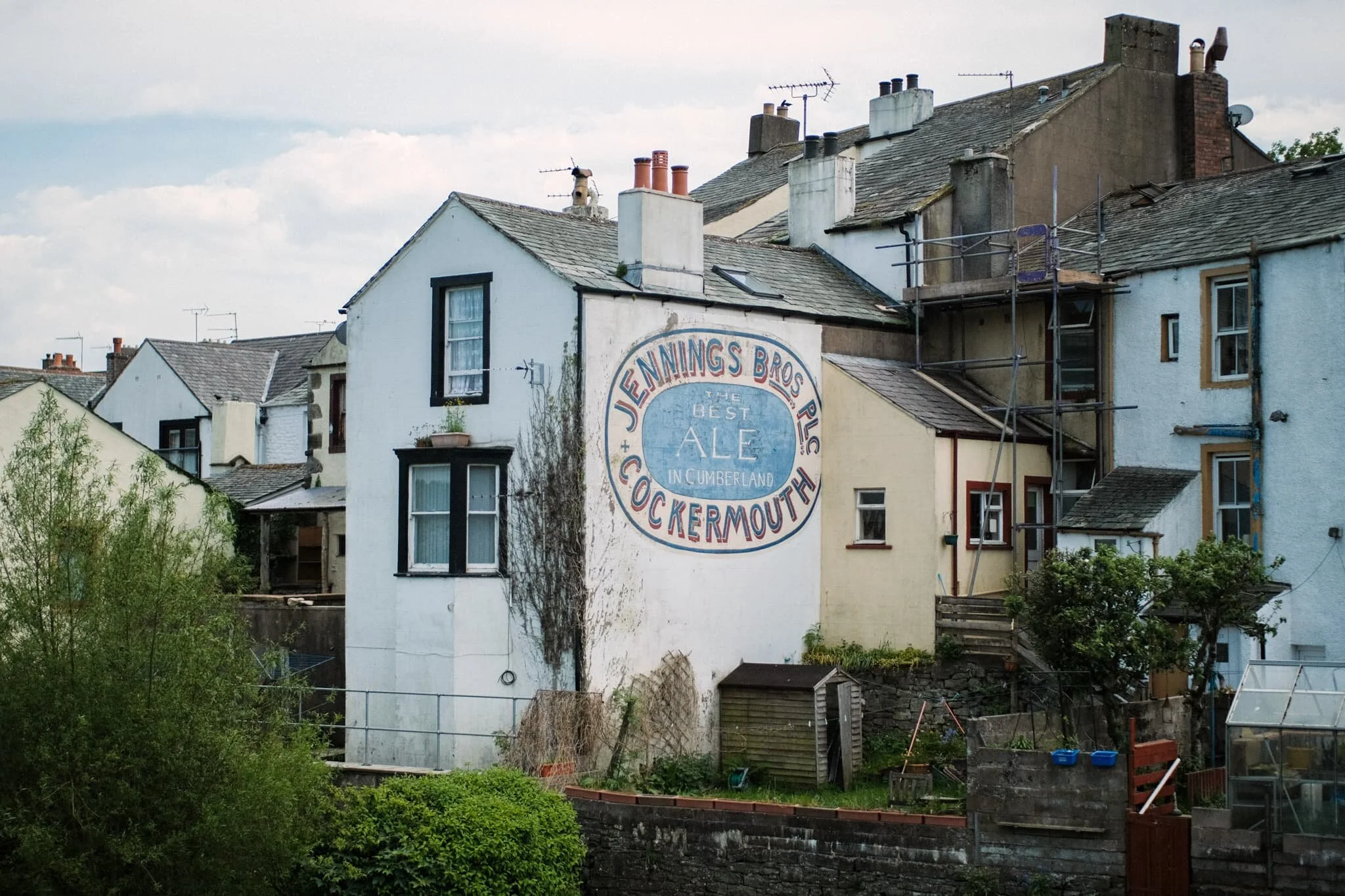  A bit of old-school advertising on the side of this building. An indicator, too, as to the importance the brewery once had in Cockermouth. 