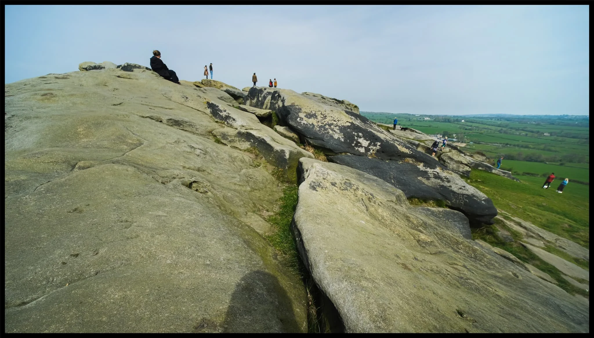  On the top, the crags have been smoothed out by millennia of erosion from wind and rain. 