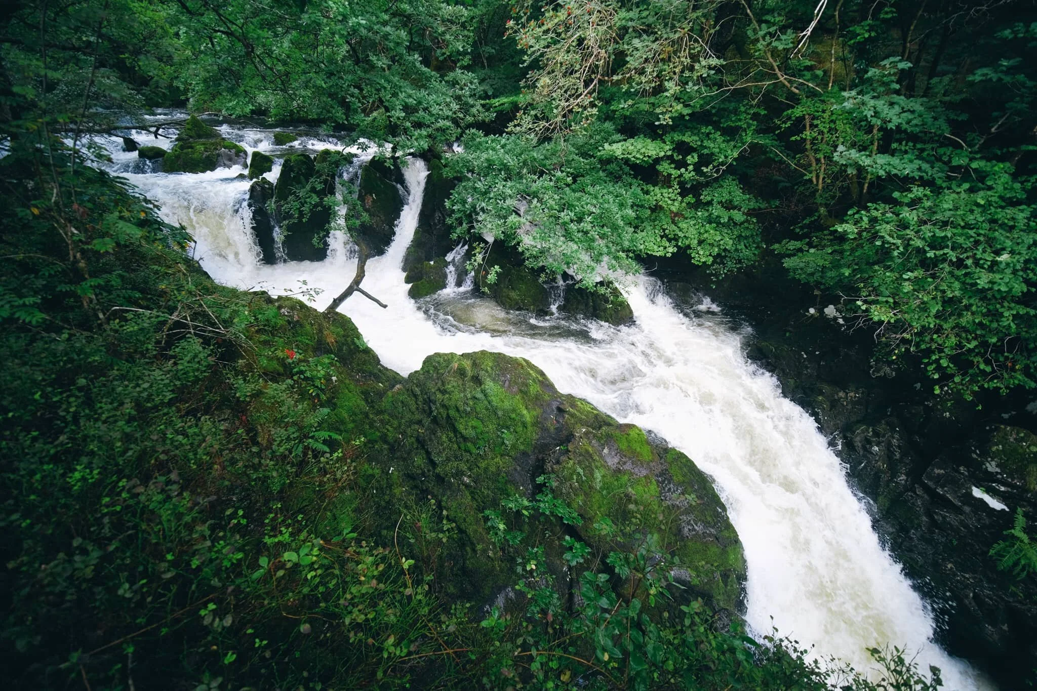 I plugged my 9mm ultra wide onto the camera to try and capture the scene from above the main falls.
