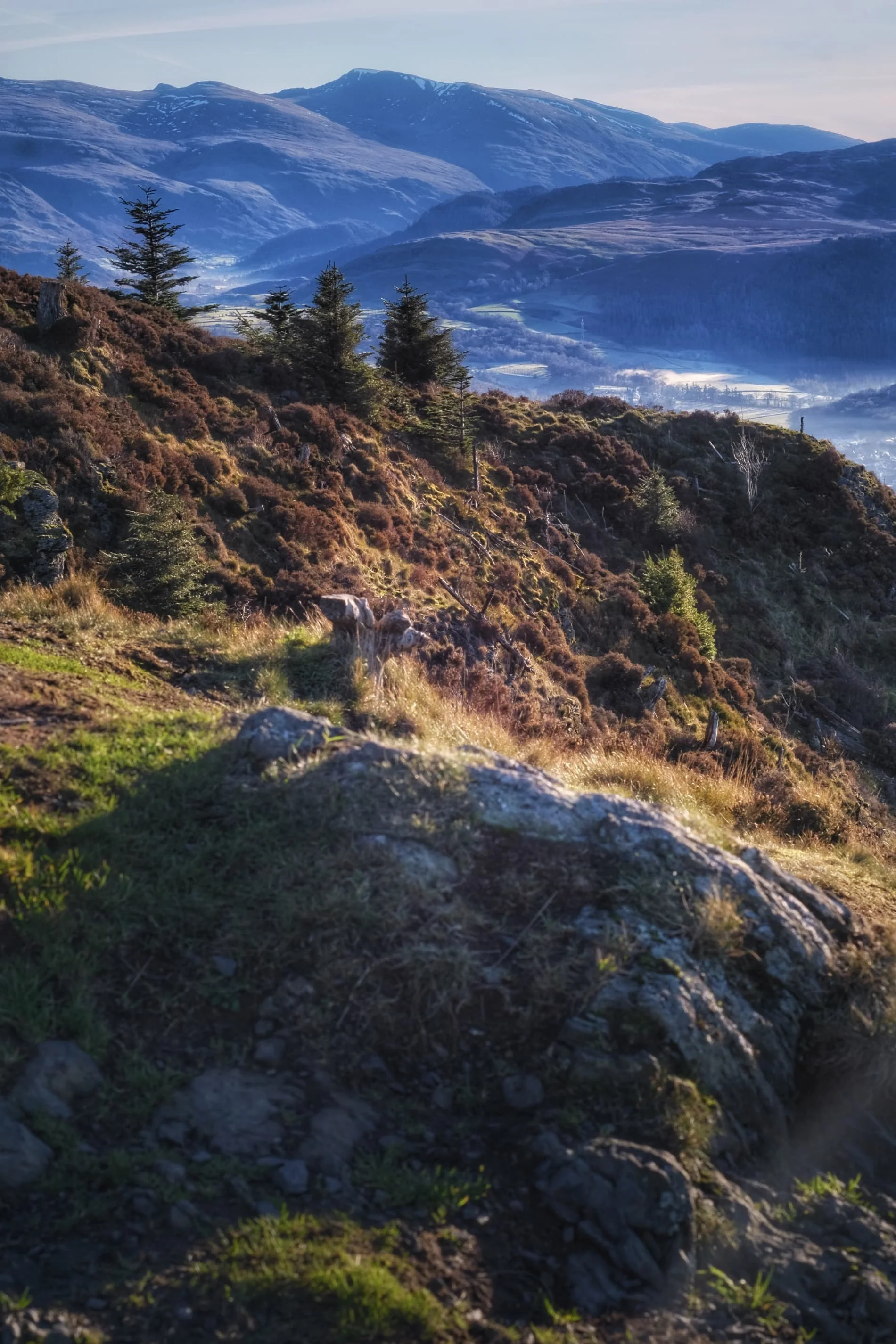  We rested on the summit for coffee and fruit, but I had to snap another composition looking back to the magnificent shapes of the Helvellyn range. 