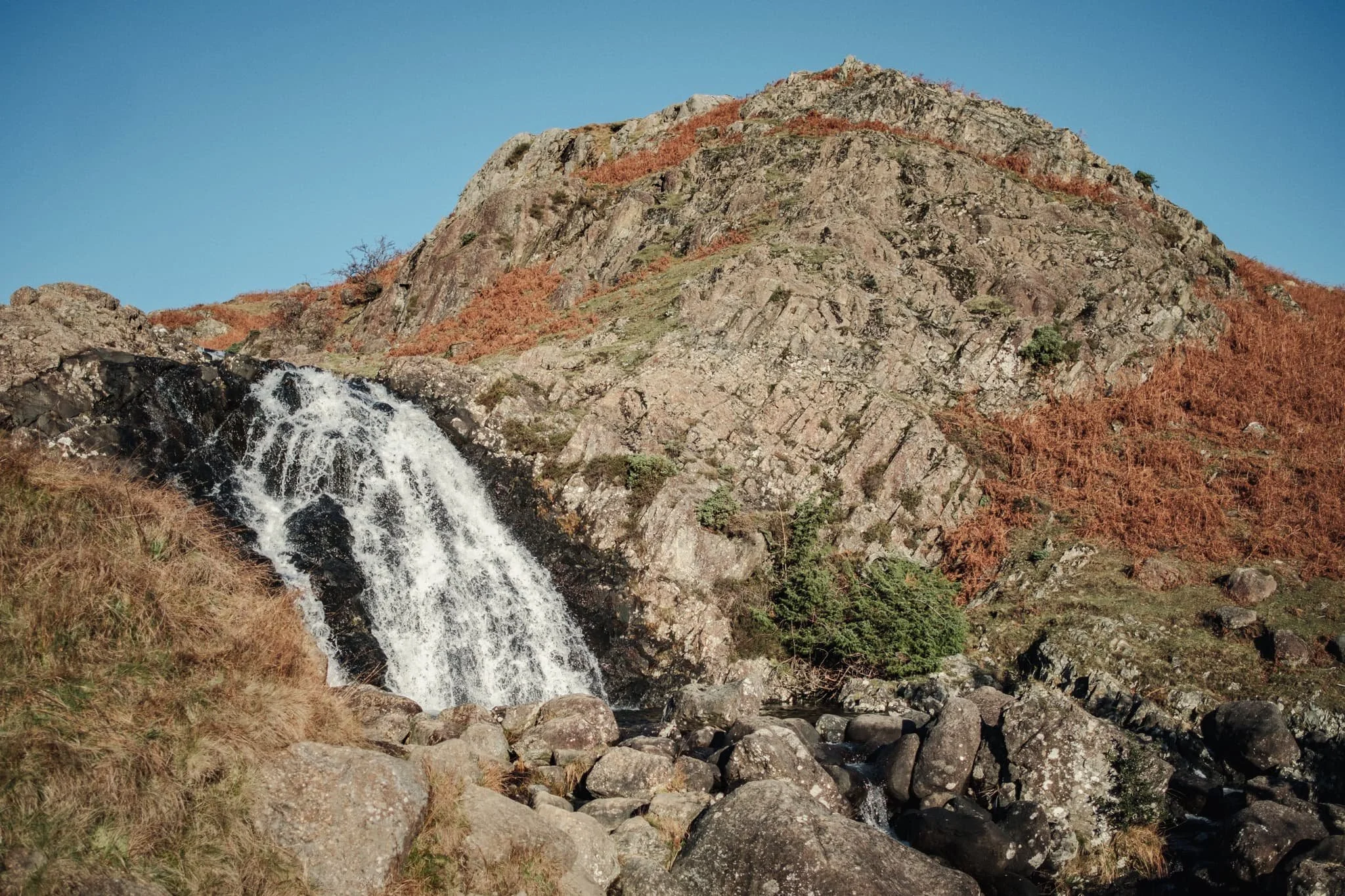  The waterfalls are an impressive sight. Sourmilk Ghyll was probably named for its bright white water contrasted against the dark ravine it tumbles down. 