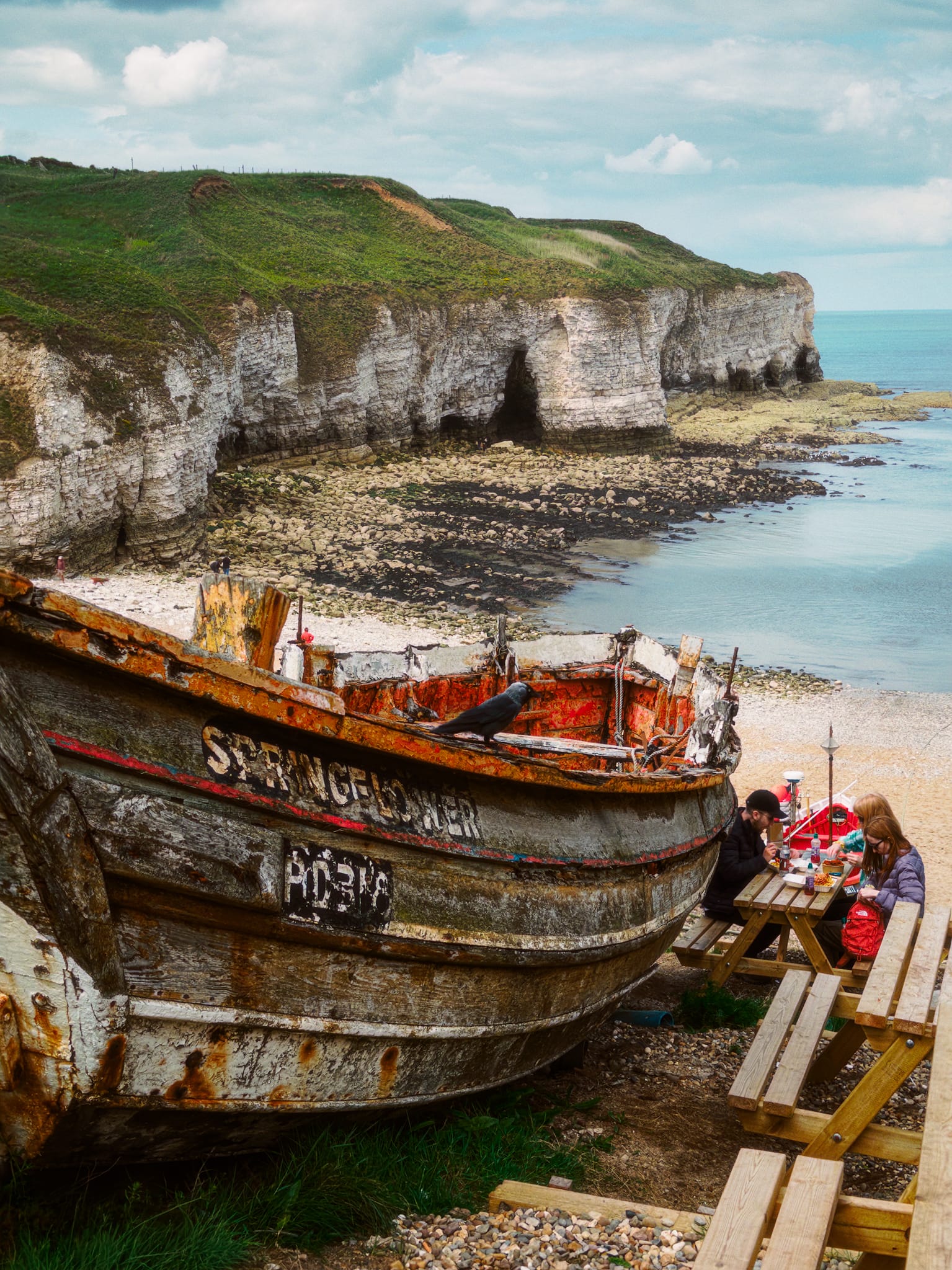 The view as you leave the North Landing car park and head down to the sea. Pretty spesh, eh? As the tide was out, this gave us the opportunity to explore along the shoreline and check out some the bay’s wonderful little nooks and crannies.