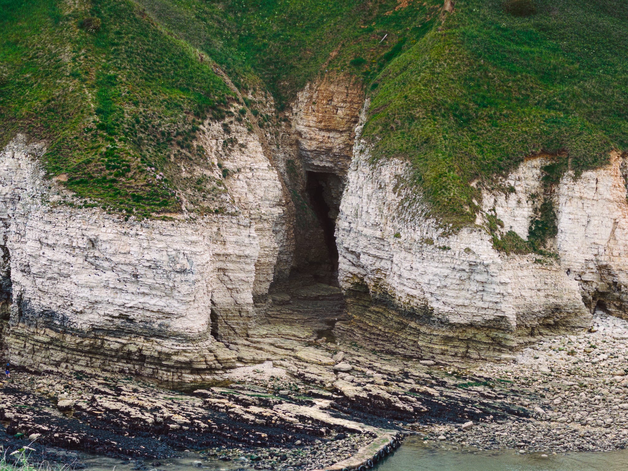 A particularly deep cave from the top of the cliffs. I wasn’t brave enough to wander into this one.
