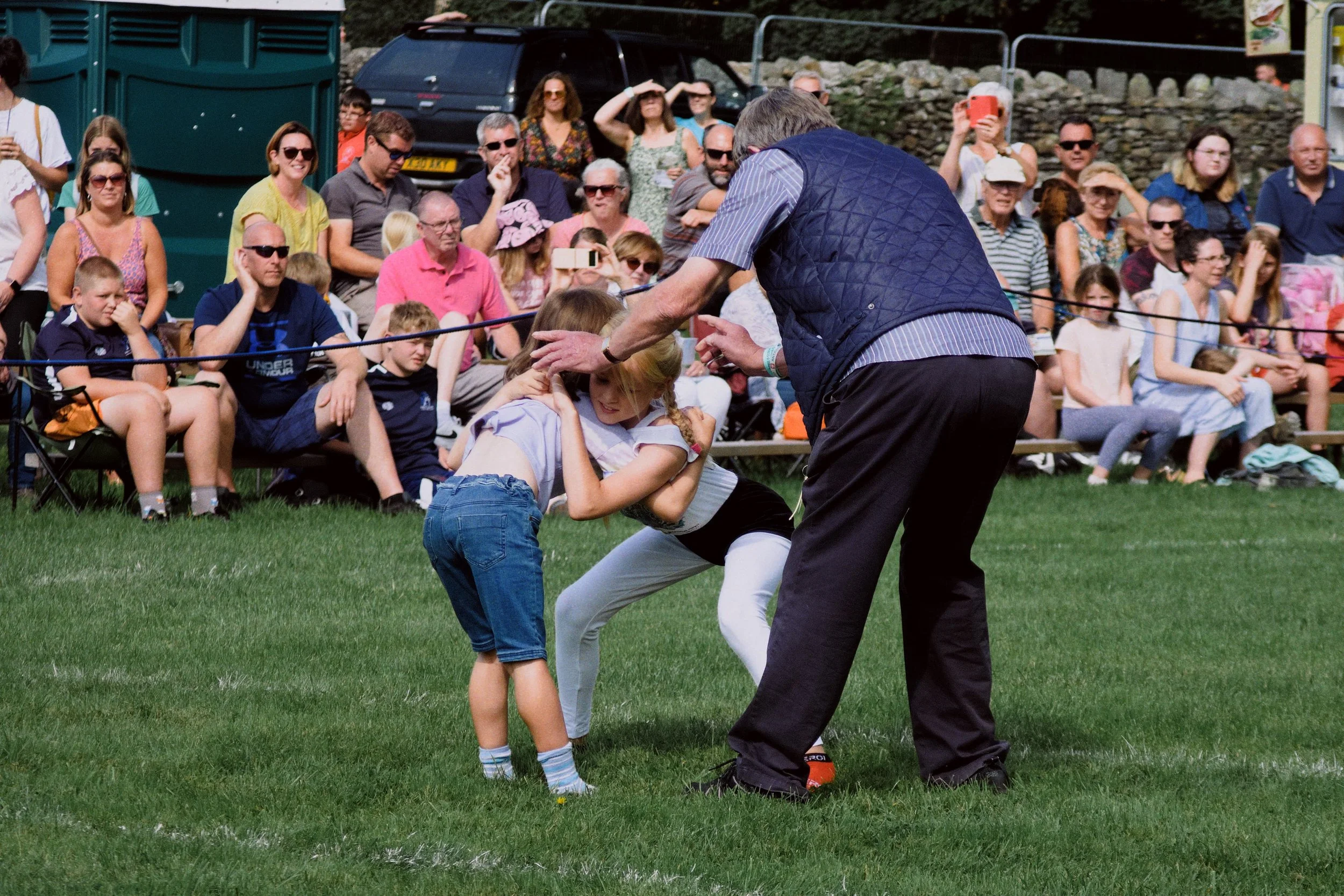  Next up was the Under 10s Cumberland Wrestling. 