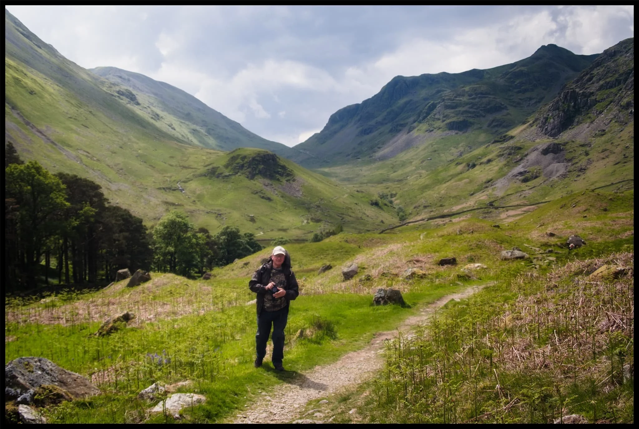  My Dad after nabbing a shot of the frankly stunning scenery. 