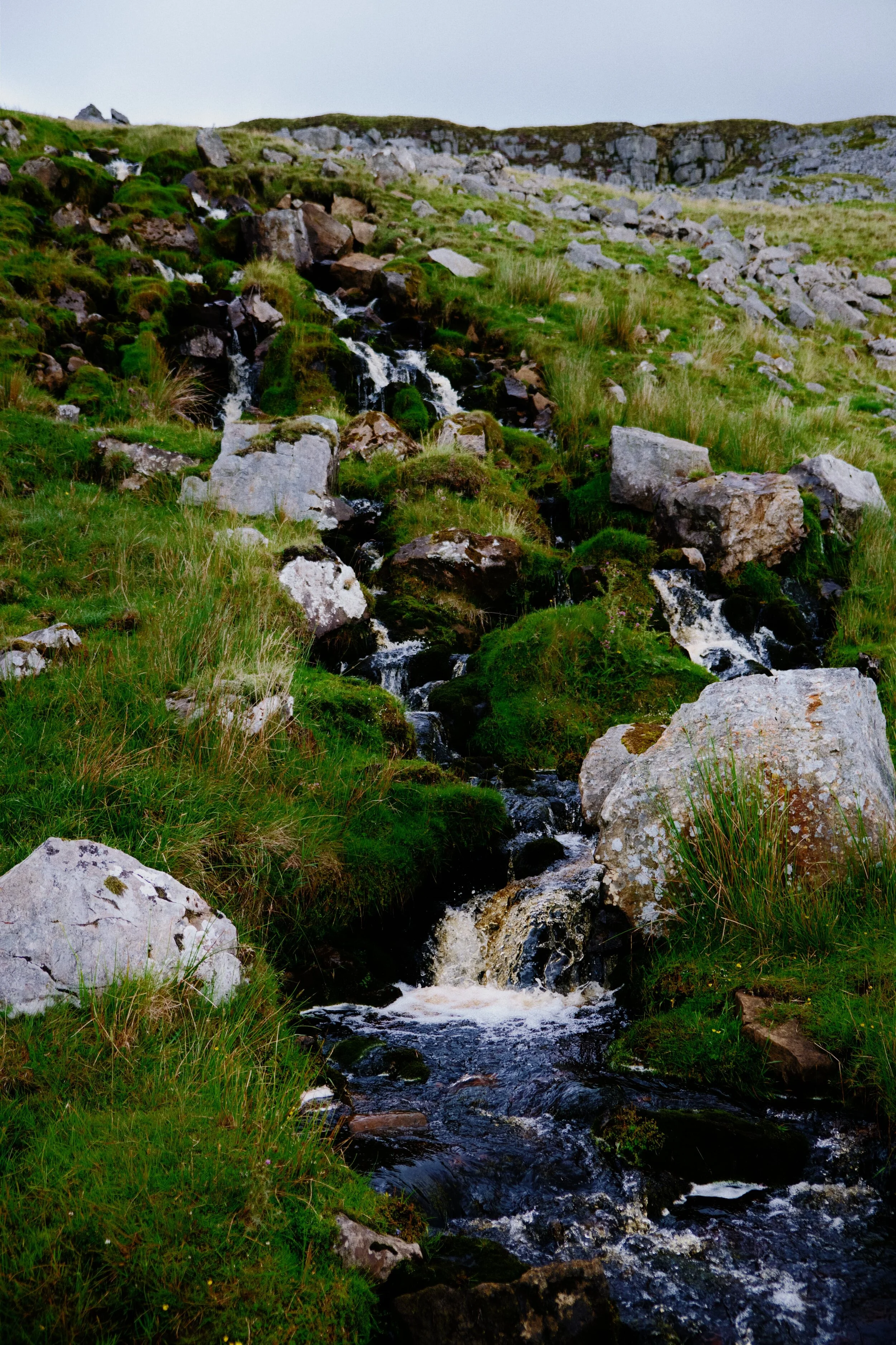  A small cascade tumbles down from Narrowgate Beacon (656 m/2,152 ft), known as Hannah&rsquo;s Well. 