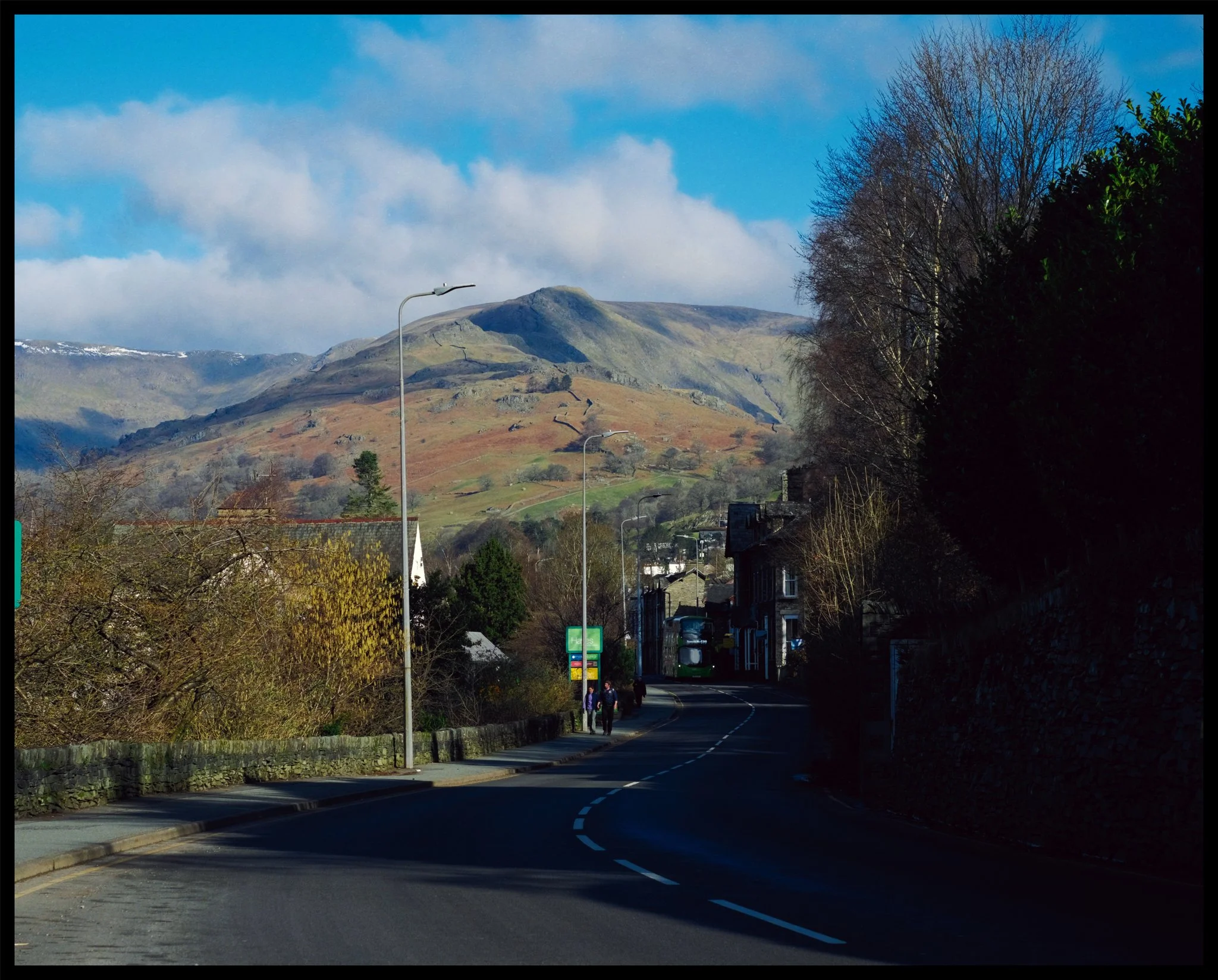 Wansfell Pike (486.9 m/1,597 ft) above Ambleside, clear as a bell in the beautiful light.