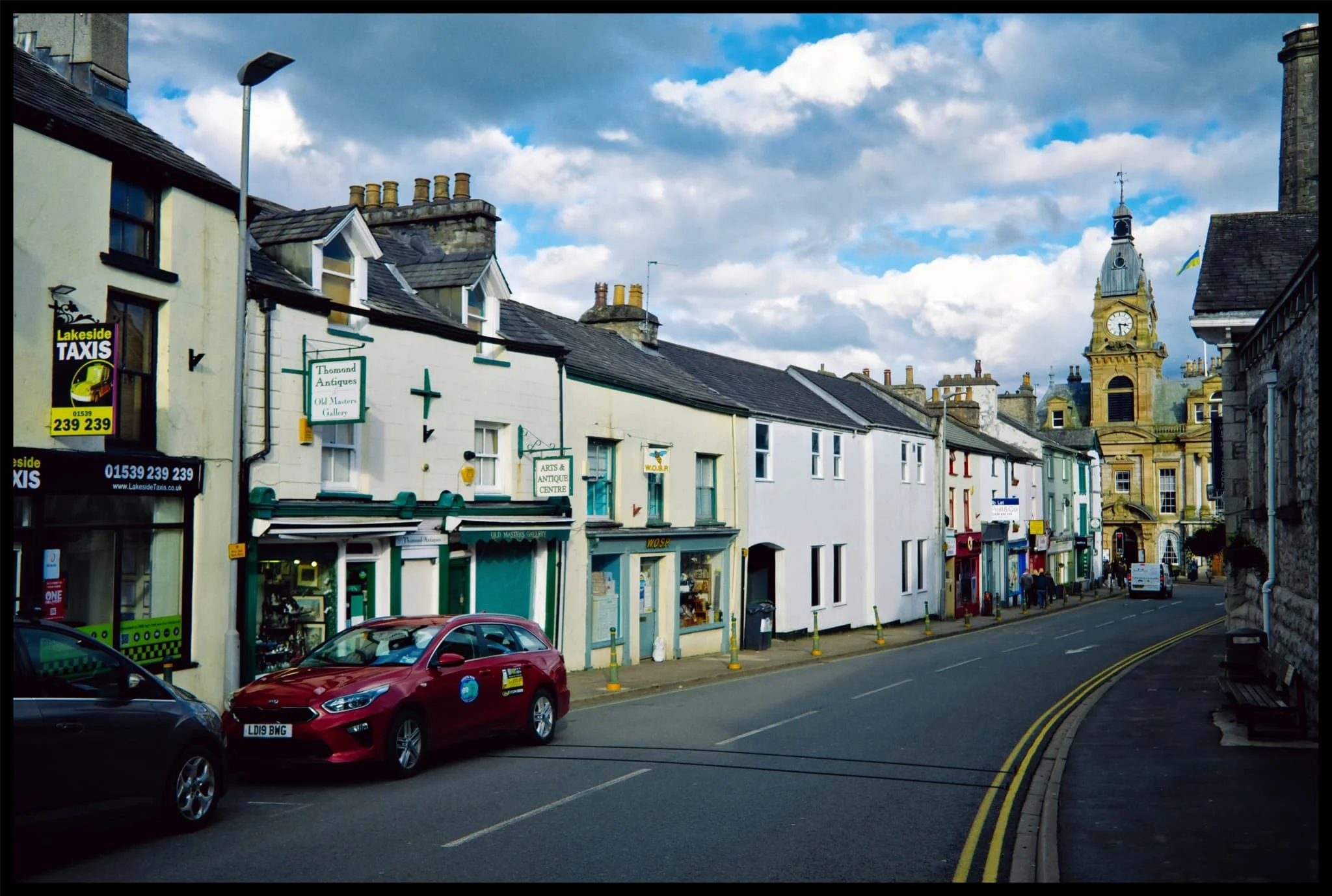 Lovely light on the Kendal clock tower, with the Ukrainian flag flying high. 