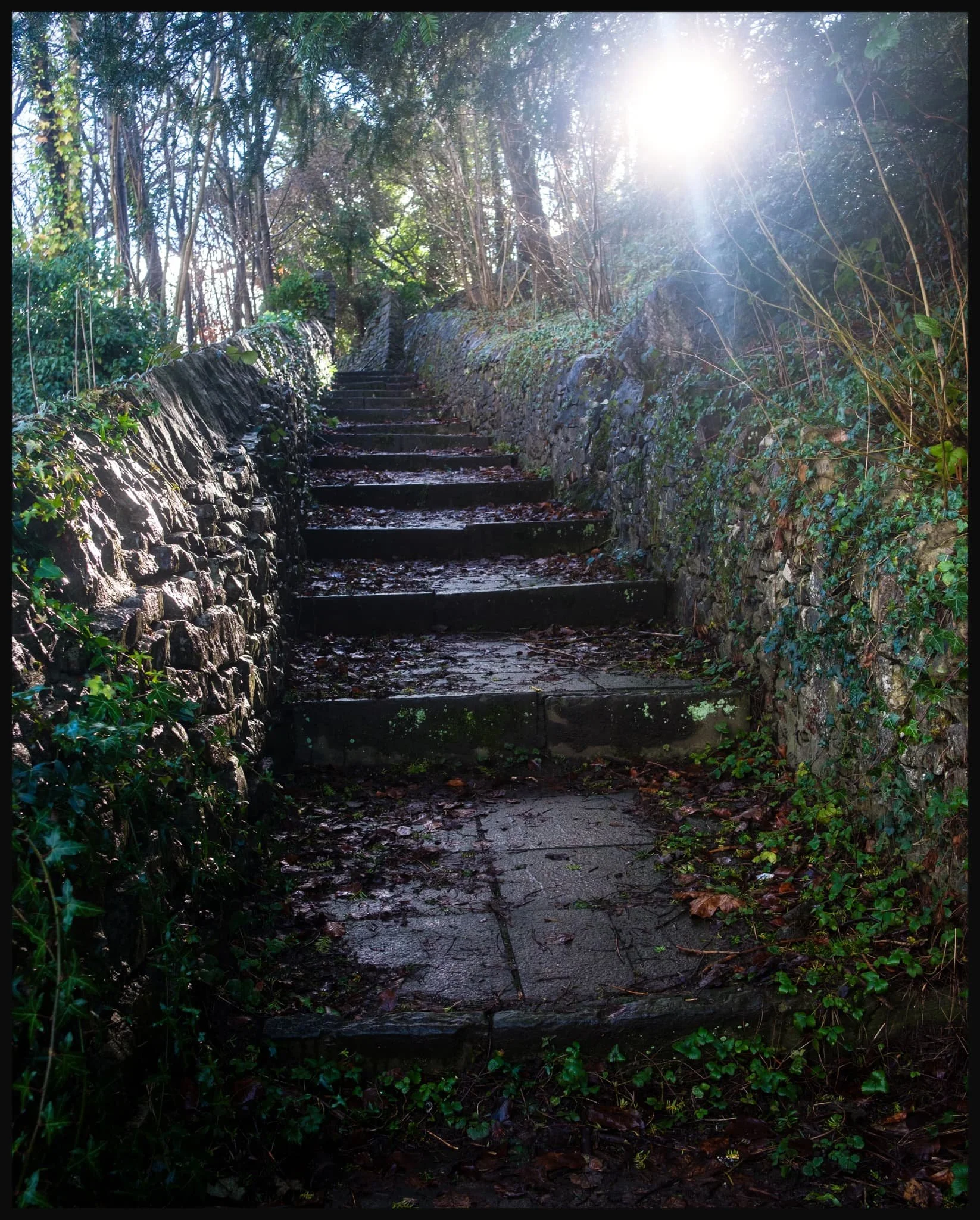  About halfway along Garth Heads a couple of footpaths branch off and head up the fellside. This is the way to Castle Howe, the site of Kendal&rsquo;s first castle. Nowt remains of the castle now except an obelisk that marks the castle&rsquo;s original location. The castle was built somewhere around the end of the 11th century or turn of the 12th century. 