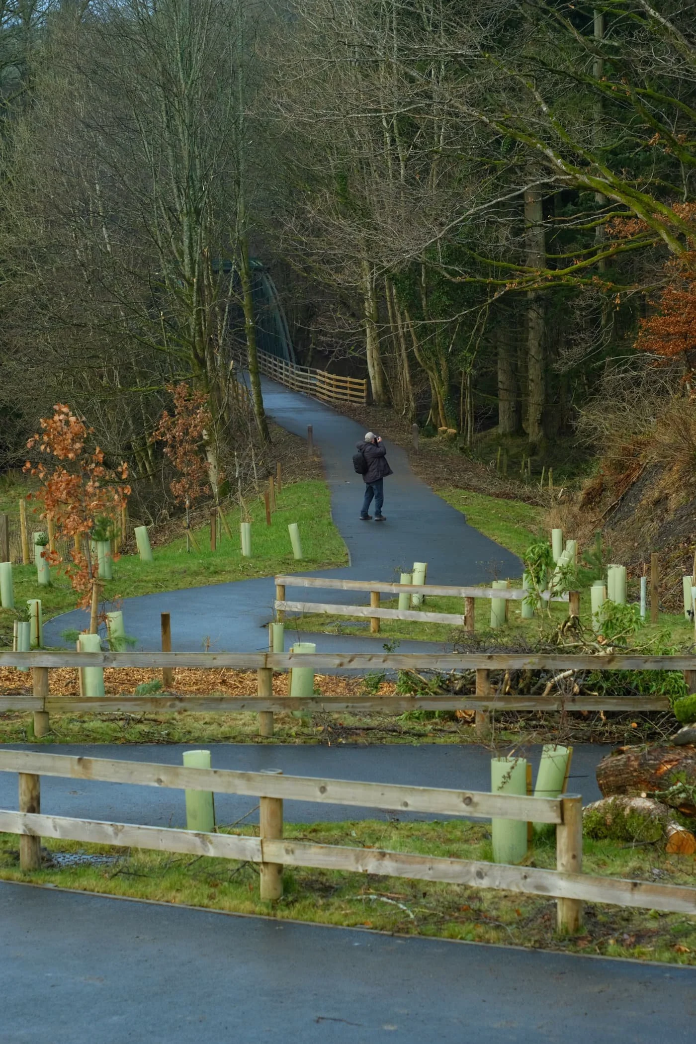  Dad leads the way back to Keswick, happily snapping away. 