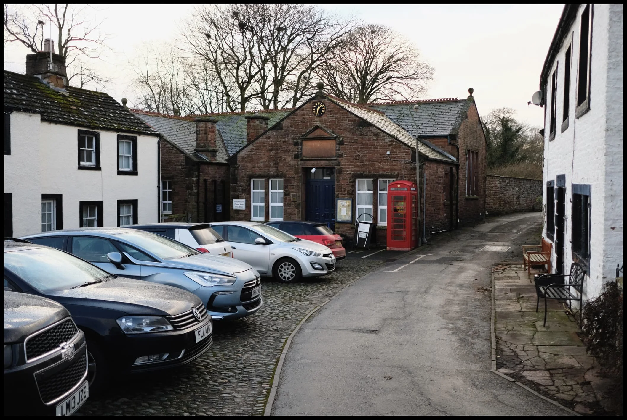  The village square. Kirkoswald gained a Market Charter in the 13th century, and hosted markets at the village square for centuries. This then moved to the Lazonby and Kirkoswald Railway Station after the opening of the Settle–Carlisle line in 1876. 