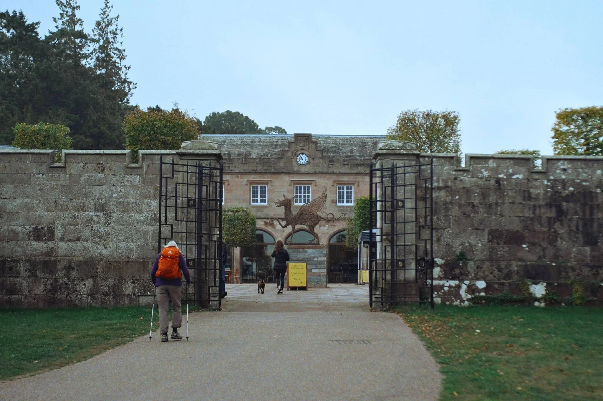 The way to the Lowther Castle Courtyard. Not our destination for the day, though maybe after the hike.