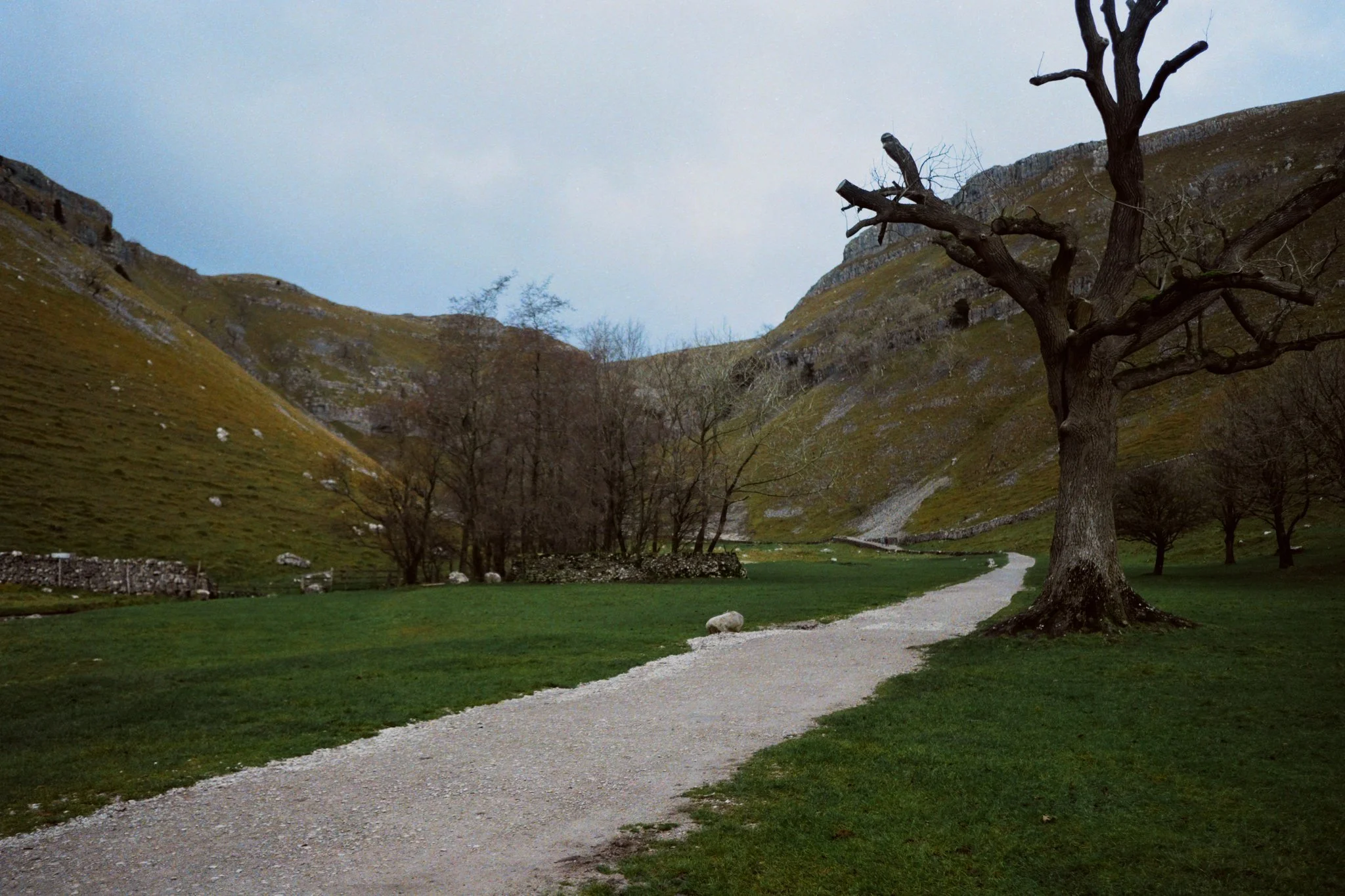  The way into Gordale Scar. At this point of the hike, we were joined by a young South Indian student, who wasn&rsquo;t entirely sure of the way around the trail back to Malham. He was studying at the University of Central Lancashire in Preston. Nice fellow. 