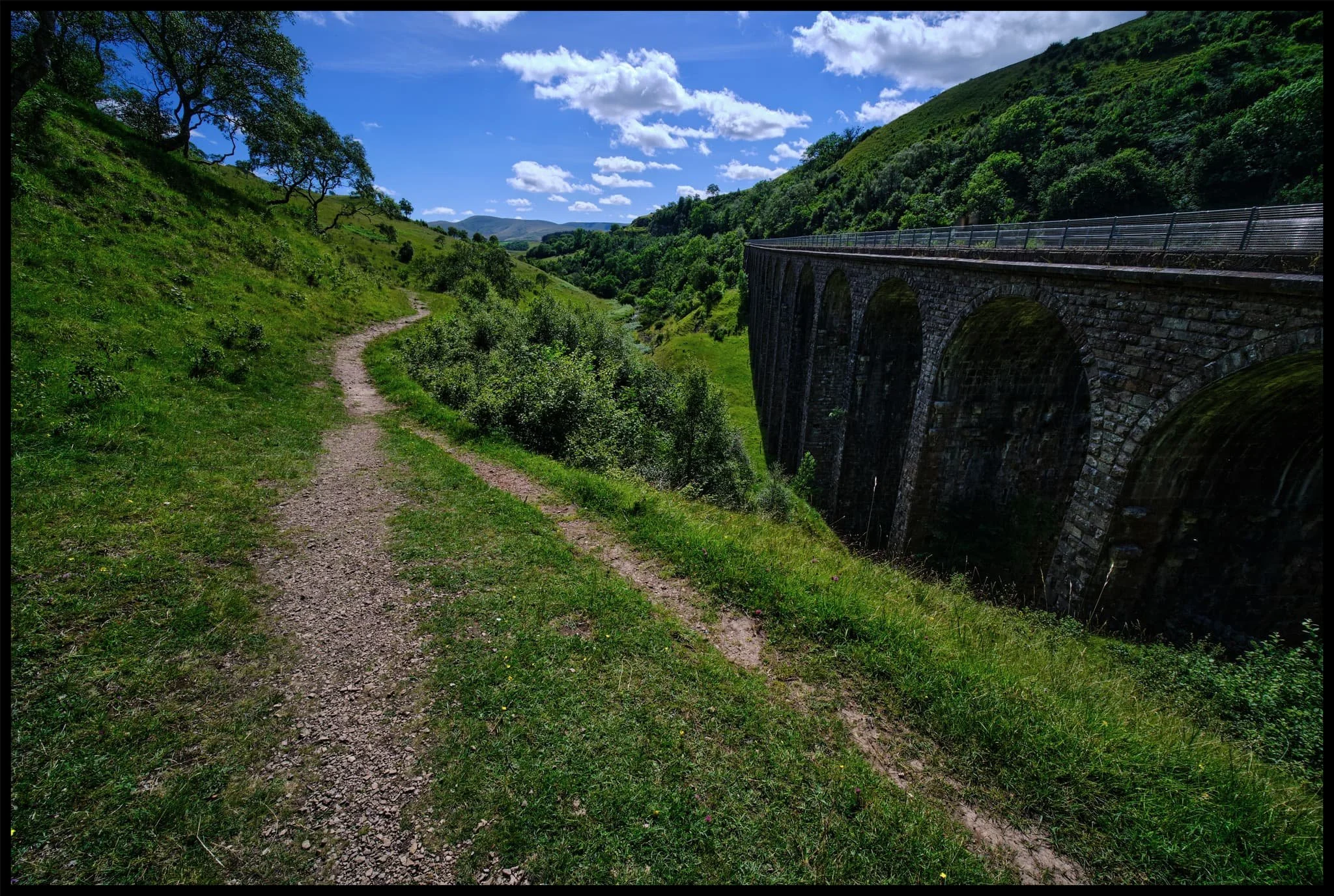  The line was closed in 1962, after British steelmaking finished. For over twenty years the viaduct stood disused, deteriorating from lack of maintenance and exposure to the weather. British Rail wanted to demolish it but instead Eden District Council listed it. In 1989 the Northern Viaduct Trust was setup and in the Autumn of 1992 it was formally handed over to the Trust as a permissible footpath. It has required repair work numerous times since, and still does. 