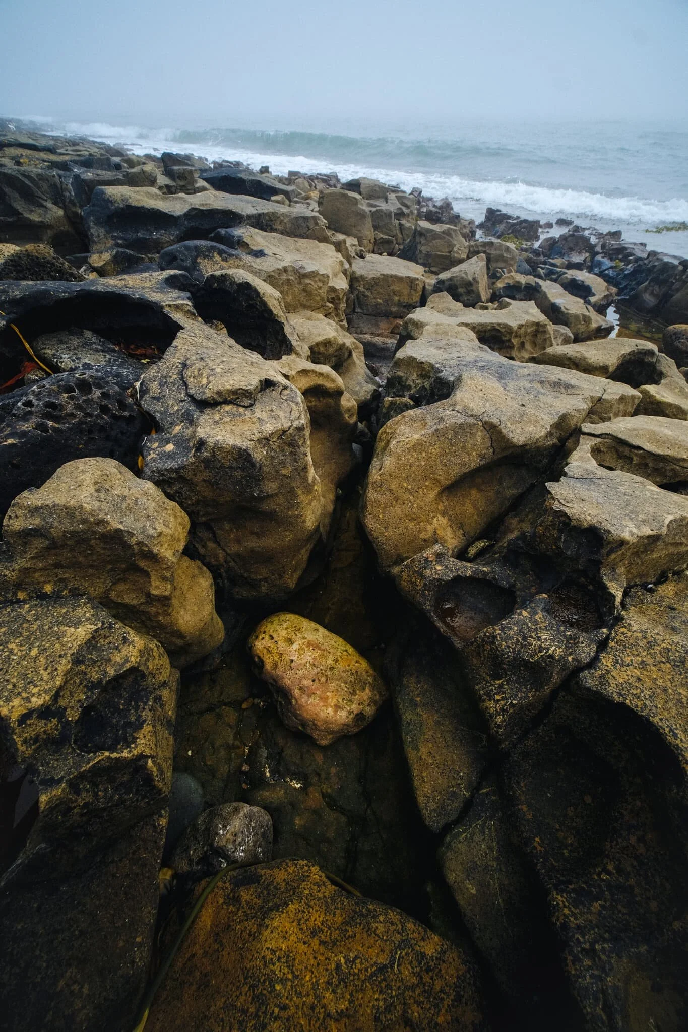  With my ultra-wide 9mm lens, I was able to render some more unusual compositions around here by getting really low and intimate with some of the small channels carved into the rock. 