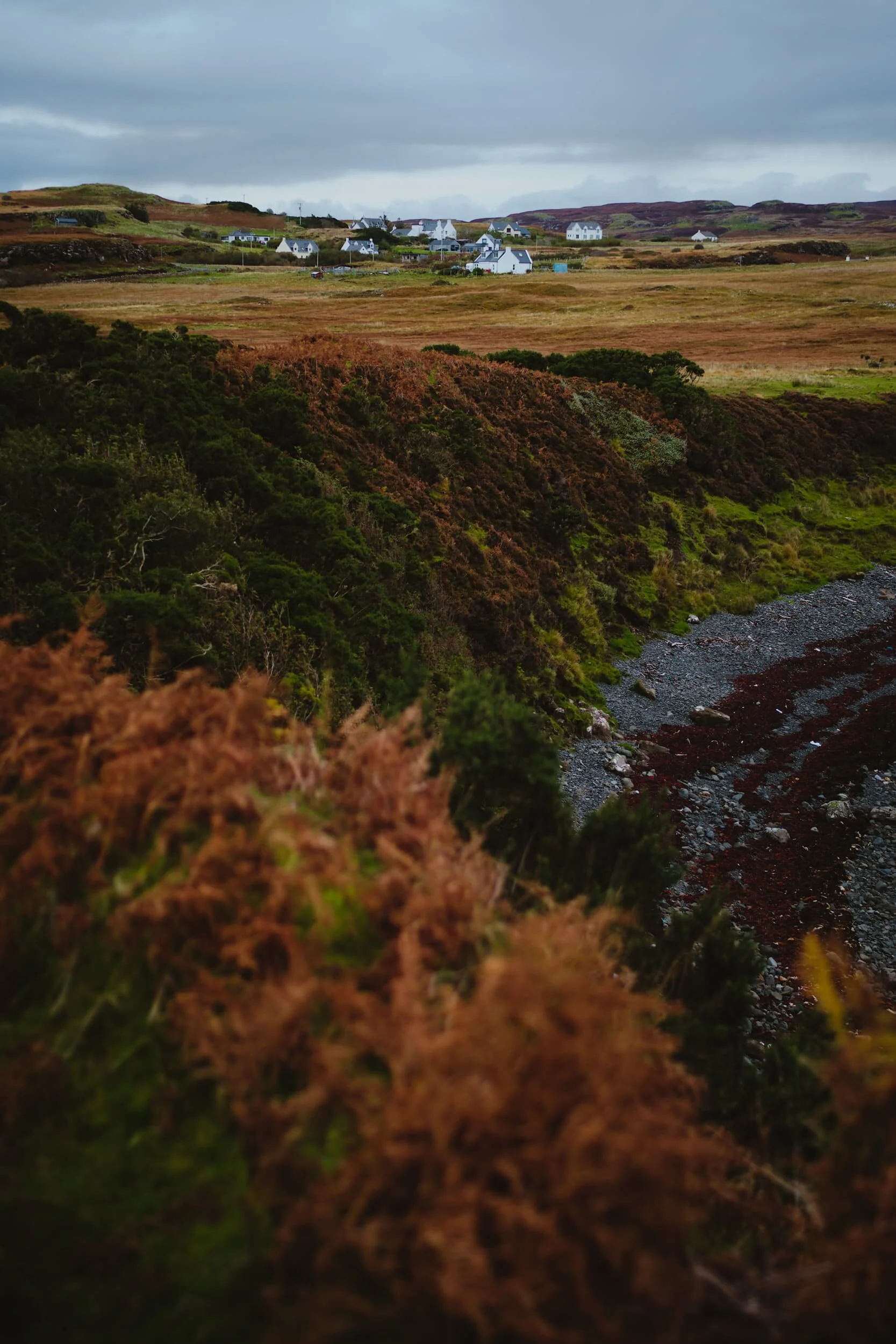  Looking back from  Ard nan Gamhain  towards the tiny settlement of Ullinish. 