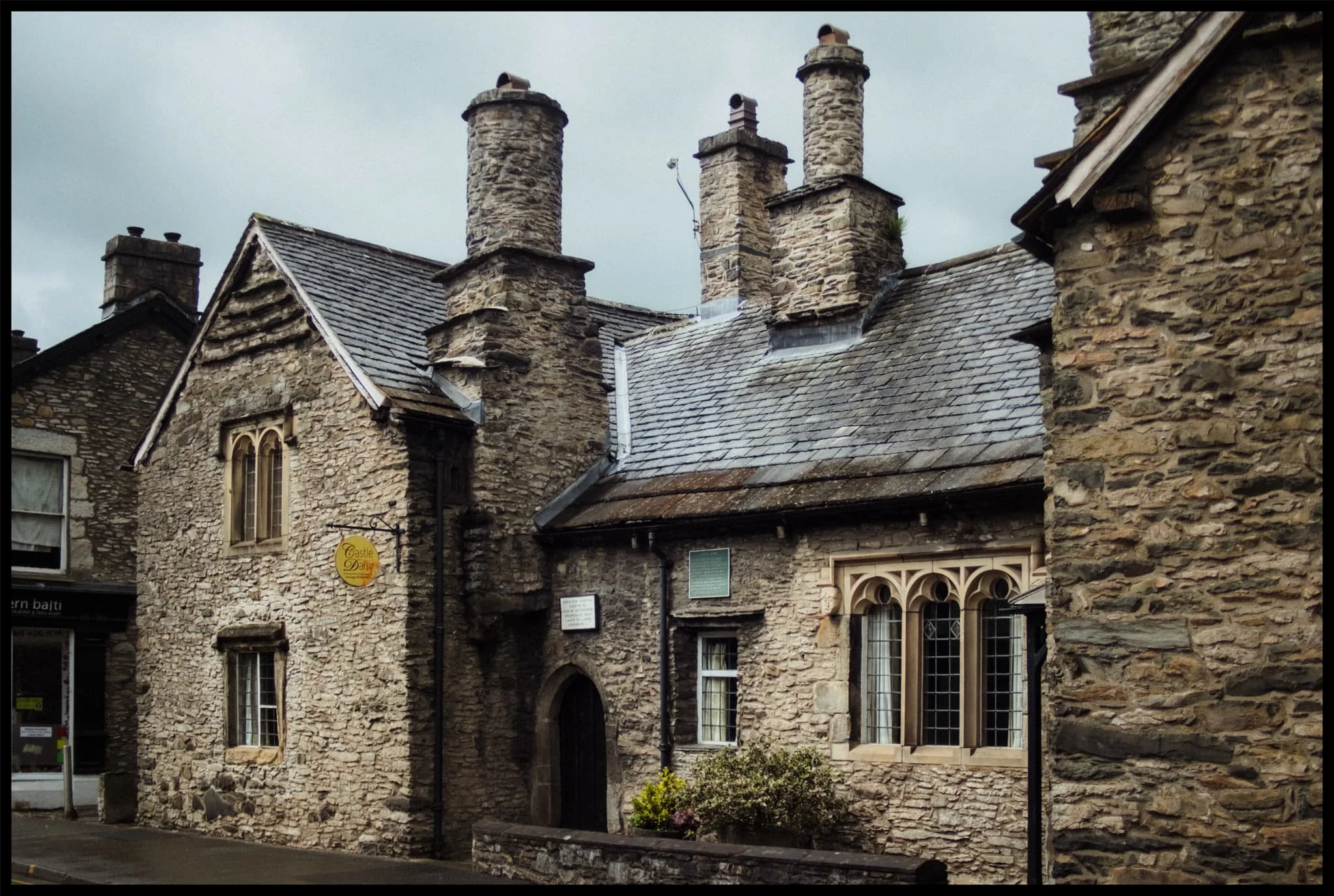  Eventually I made it back to town and the rain let up for long enough that I could snap a pic of this magnificent and ancient building. 