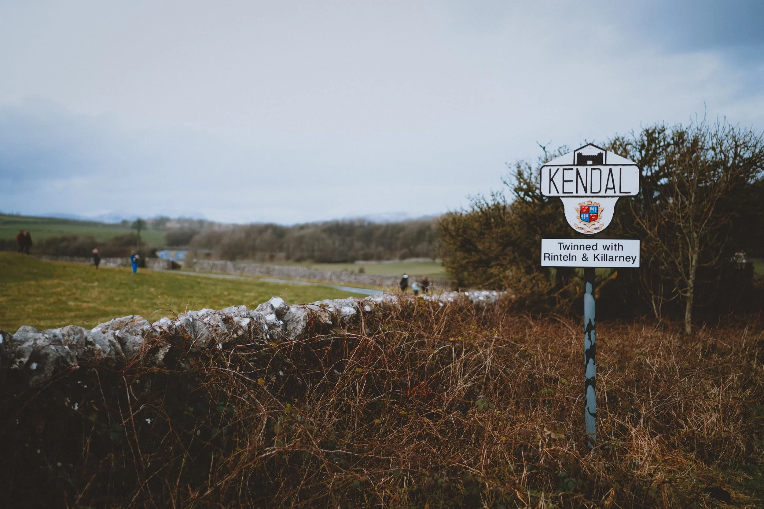 Heading back into Kendal. It’s hard to make out in the photo but in the distance we could see the snowy tops of the Kentmere fells.