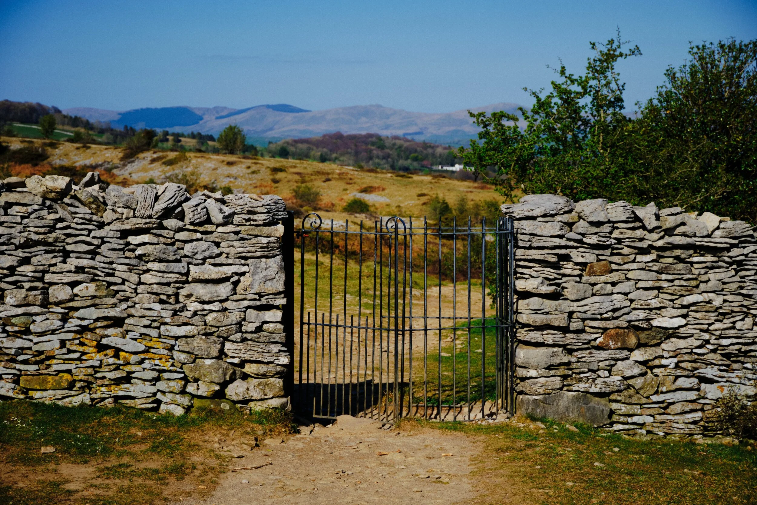  Even in the &ldquo;middle of nowhere&rdquo;, somewhere around Scout Scar&rsquo;s gently sloping eastern side, you can find a beautifully wrought iron gate. 