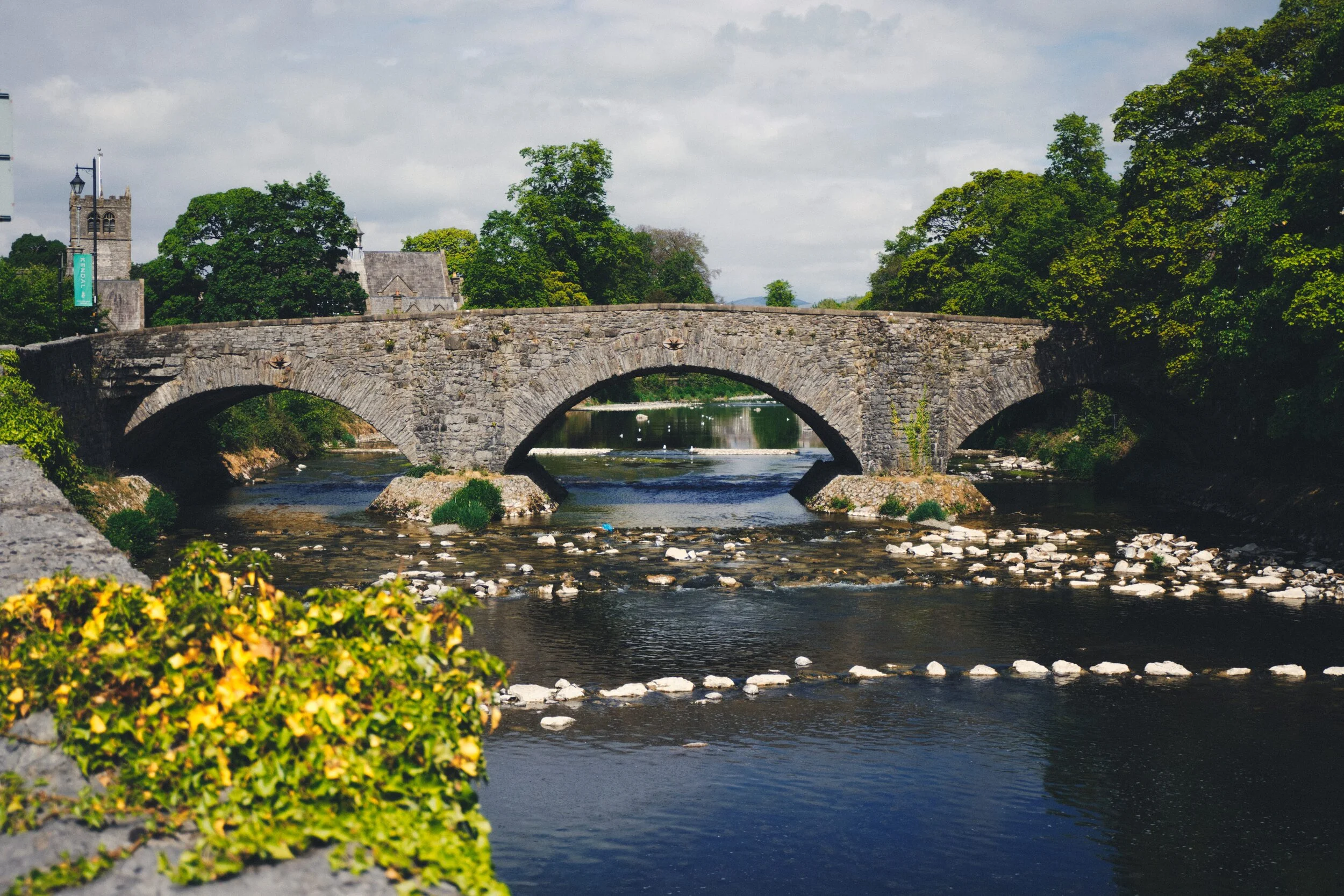  Nether Bridge in Kendal, probably Kendal&rsquo;s prettiest bridge. Dates from the 17th century. 