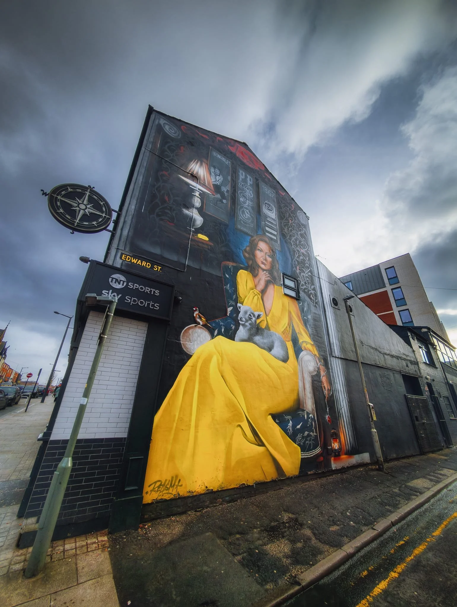  The Northern Way mural, again by Shawn Sharpe aka REASM. The mural is a spin on one of Preston&rsquo;s most familiar paintings,  Pauline in the Yellow Dress .  