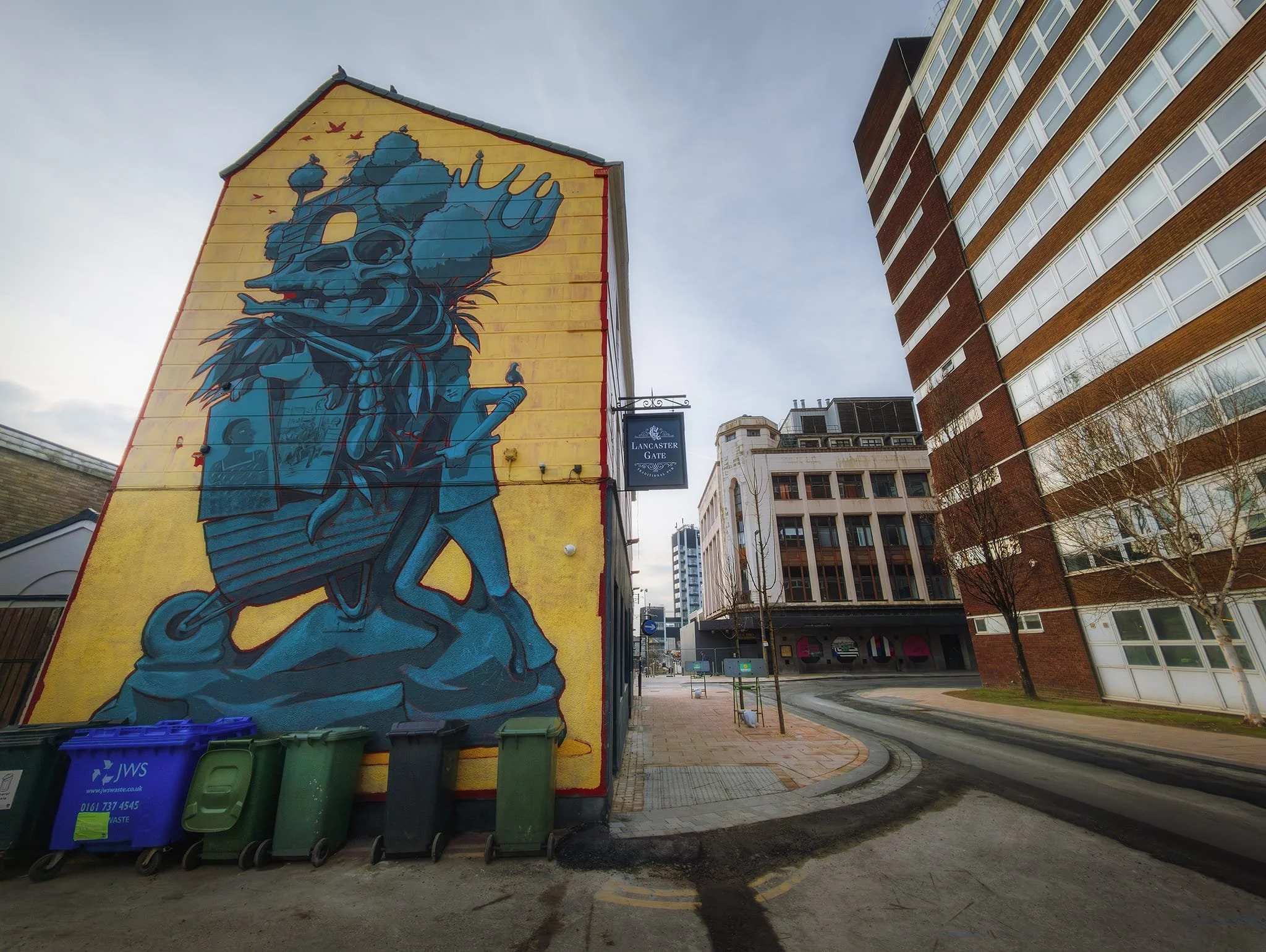  The Black a Moor mural, round the back of what was once the Black a Moor pub but is now the Lancaster Gate. Created by  Chris Dorning  as a reflection of, and homage to, his time in Preston. 