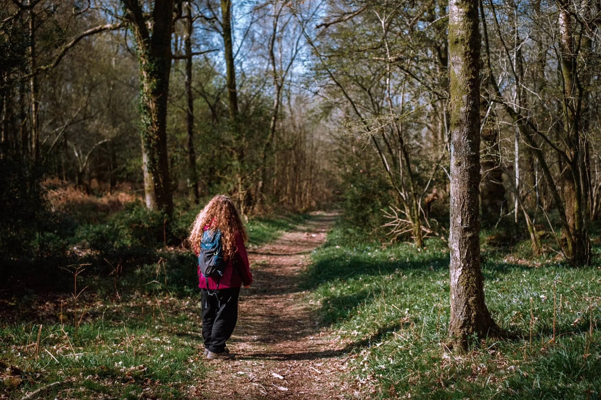  This part of Roudsea Woods was a lot more green, and we were happy to see the beginnings of bluebells appearing on the woodland floor. 