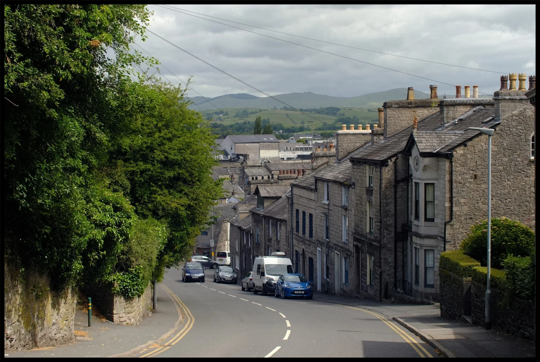  Up Beast Banks we go. I can never resist looking back down the road and admiring the views. 