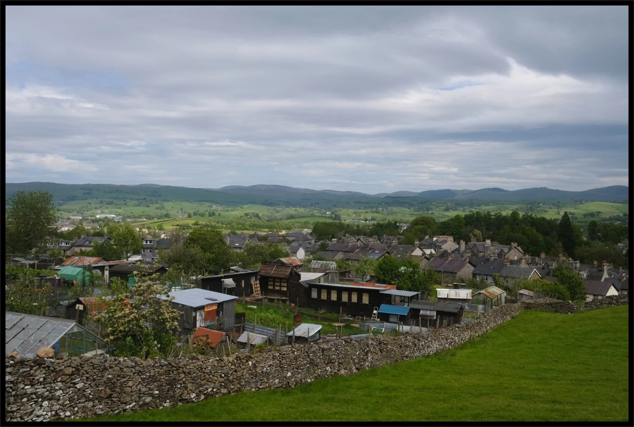  Just one of many allotments in Kendal. This one seems to be home to a flock of homing pigeons. 