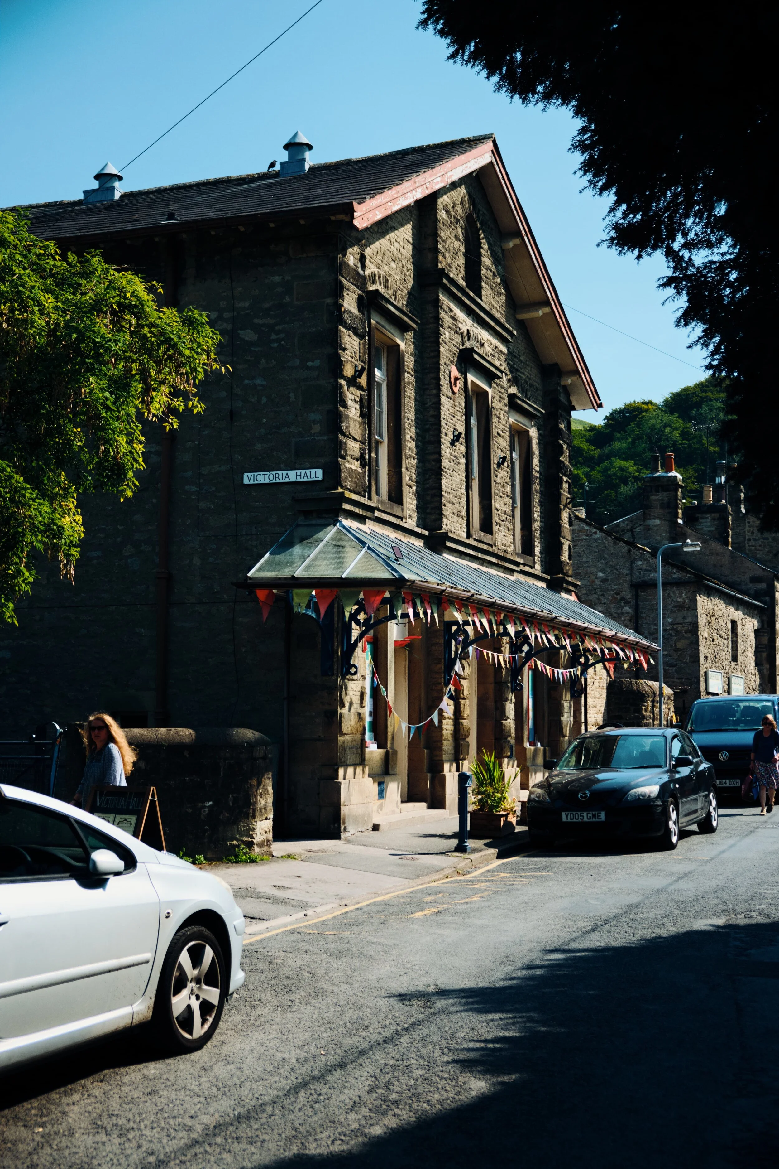  Victoria Hall, complete with bunting. Said to be the UK&rsquo;s oldest surviving music hall, now struggling to survive due to the COVID-19 pandemic. 