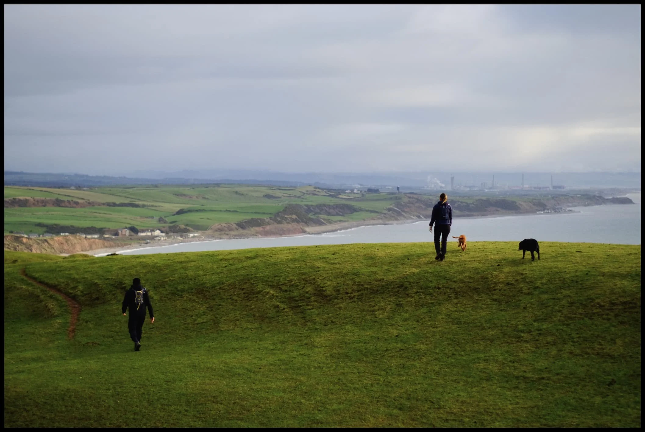  As the sun began its trajectory down into the sea, plenty of people will still heading up and down the cliffs of St. Bees Head. 