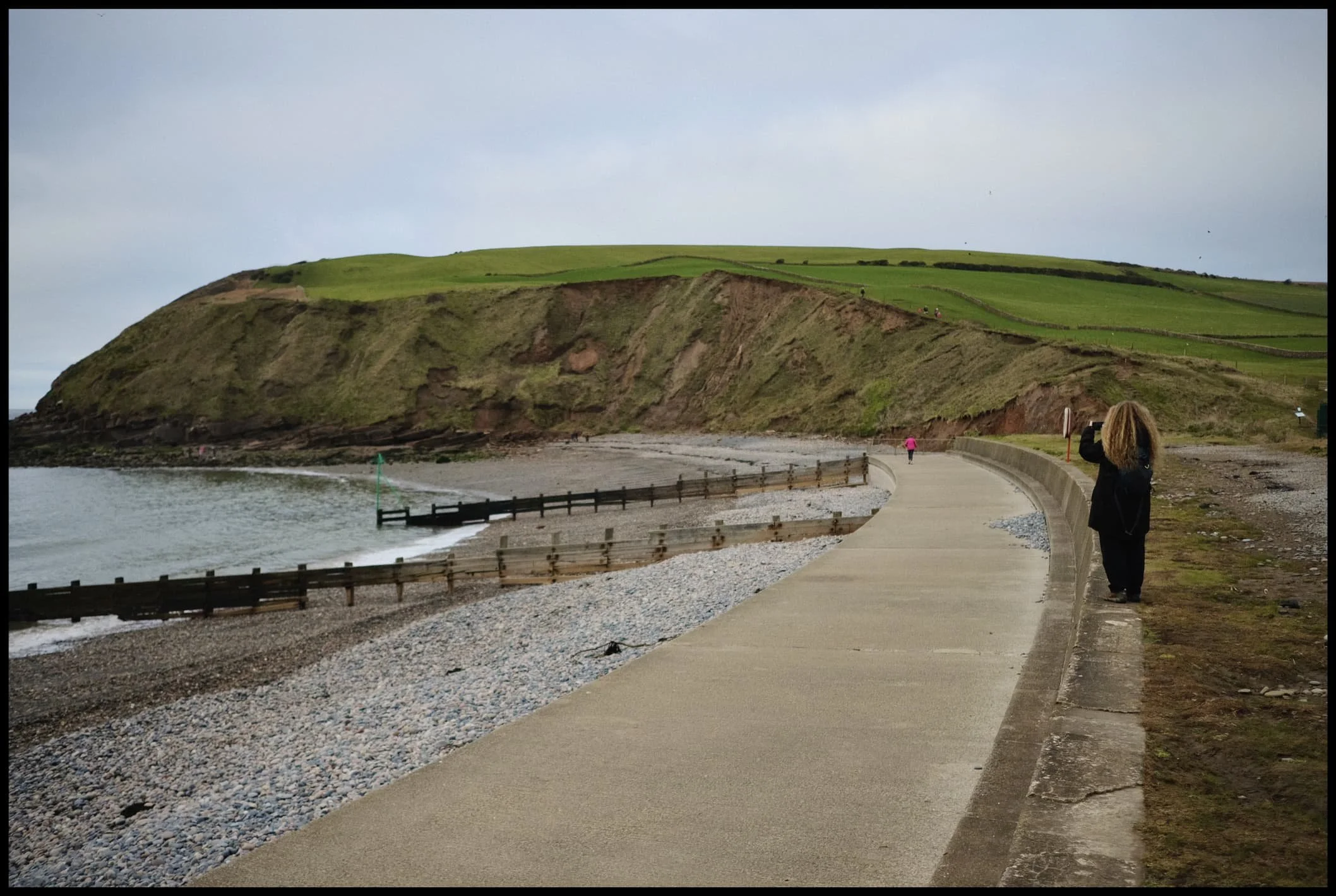  Our destination for the day: St. Bees Head from the shore at St. Bees. 