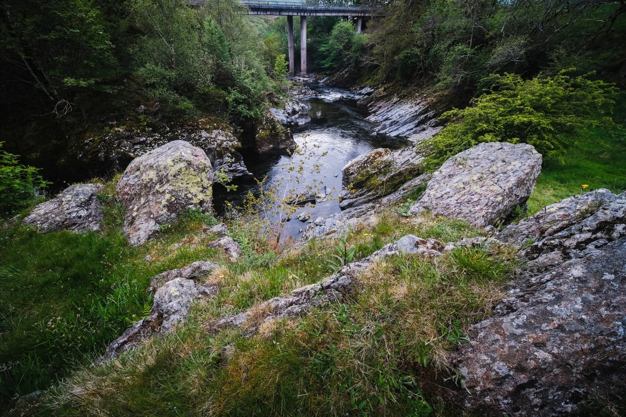  The Lune Gorge from high up the river&rsquo;s banks. 