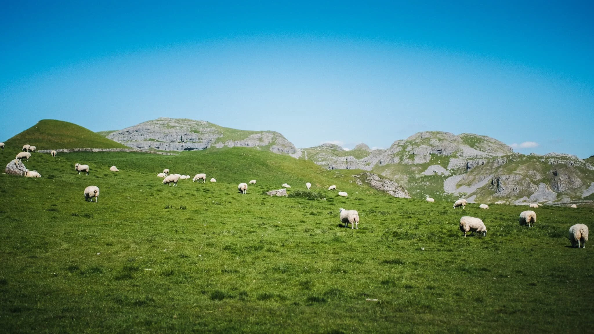  As we hike up Stockdale Lane, the views towards the limestone karst landscape start to open up and my excitement levels rise. 