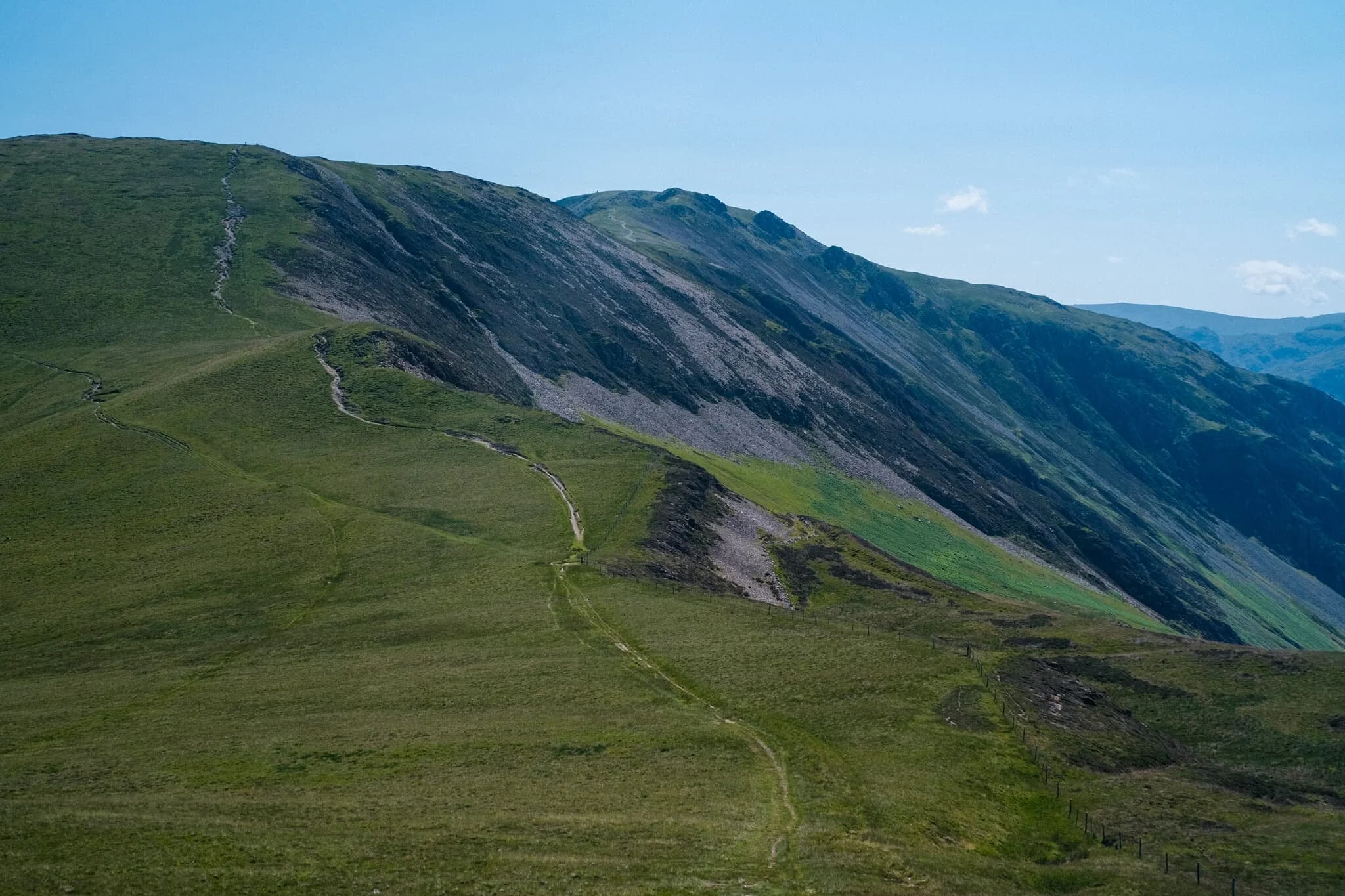 Looking back at the Hindscarth Edge trail. Hard to believe we had walked all that way.