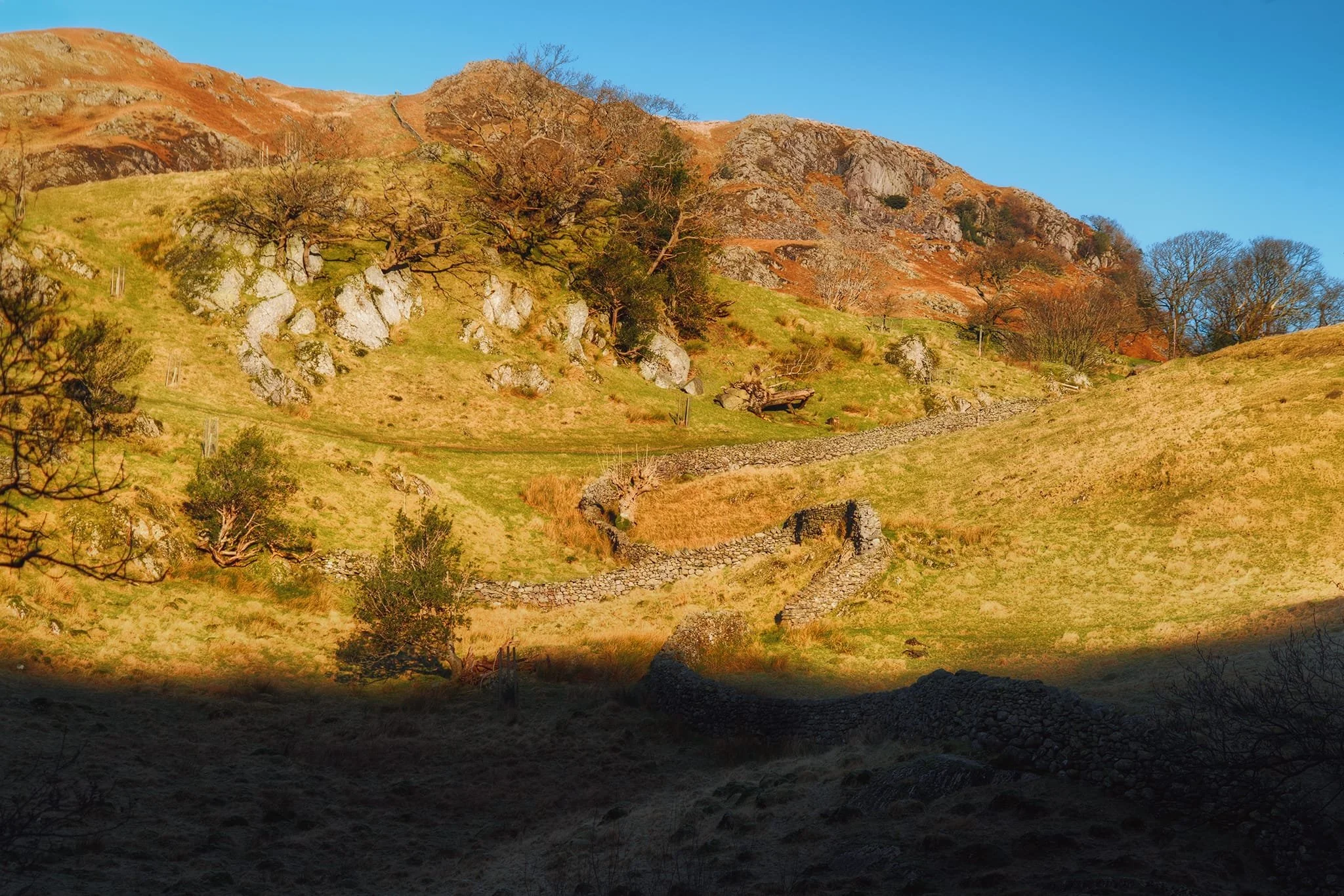  The shadow cast by Knotts gradually creeping its way towards Lingmoor Fell&rsquo;s shoulder. 