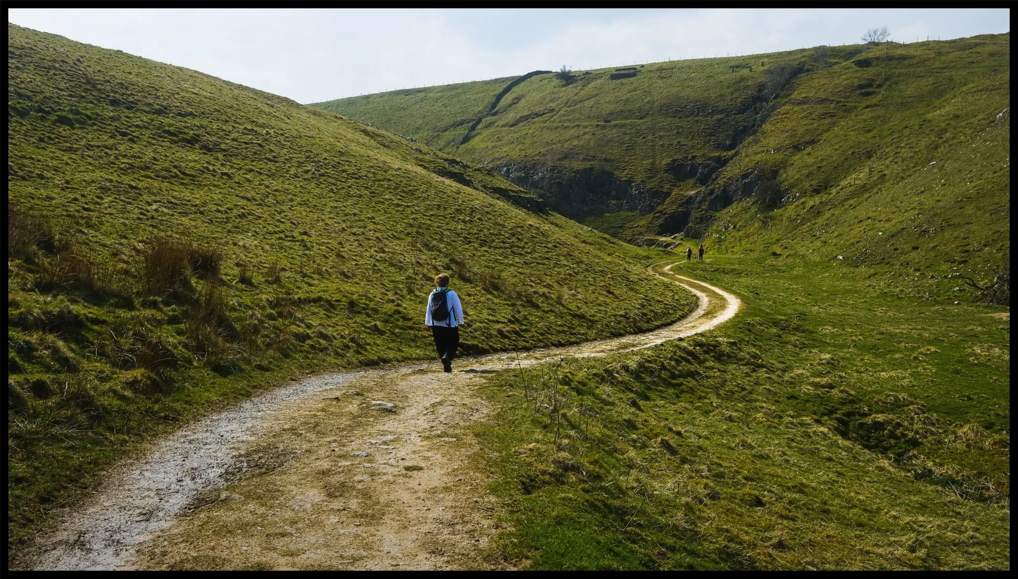  The main signs pointing to Trollers Gill invite walkers to enter the ravine at the top and scramble their way down. Instead, we elected to take the trail around the western side of Middle Fell. This would eventually lead us to the bottom of Trollers Gill. 