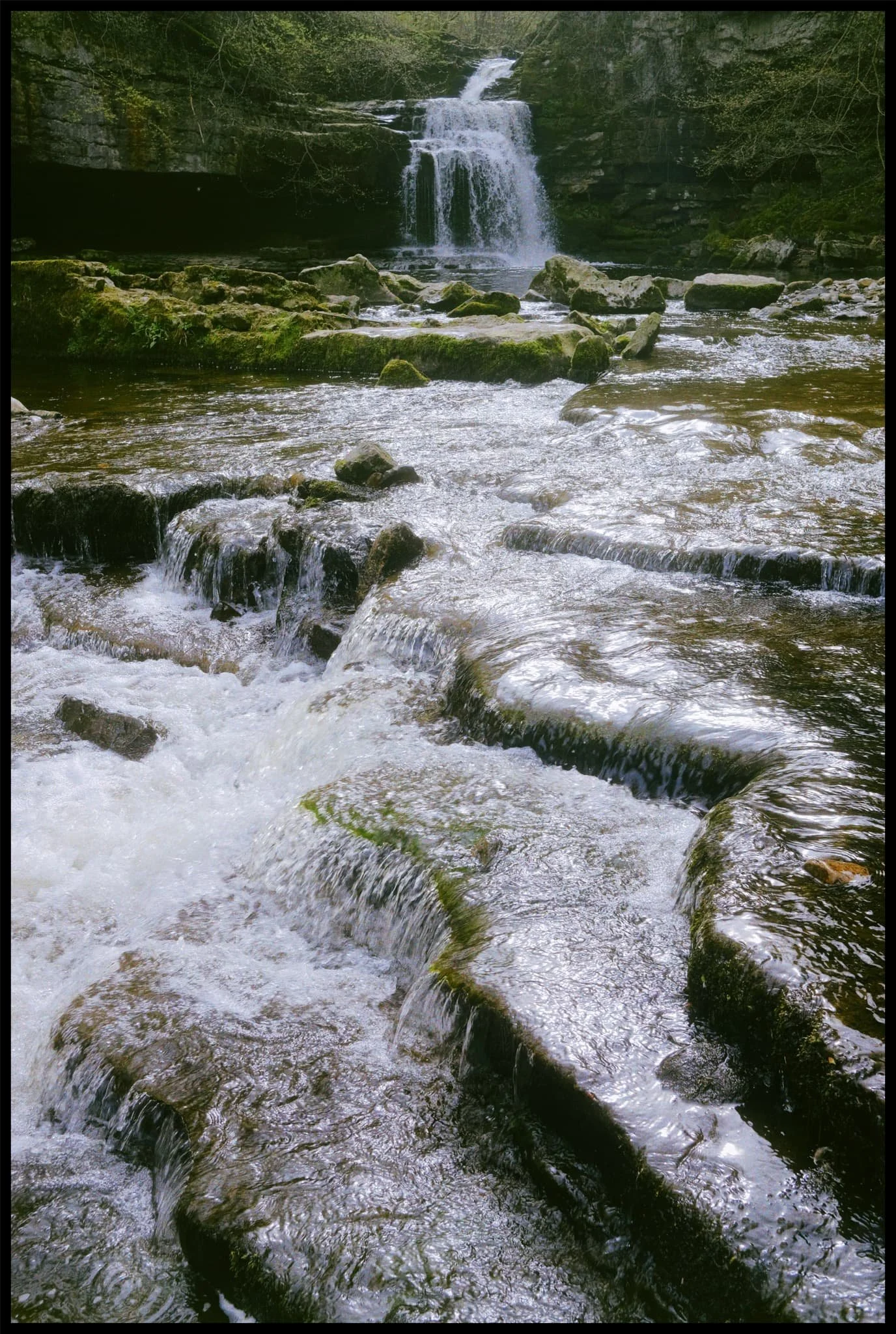  Even after a dry spell there was still plenty of water flowing over the falls. 