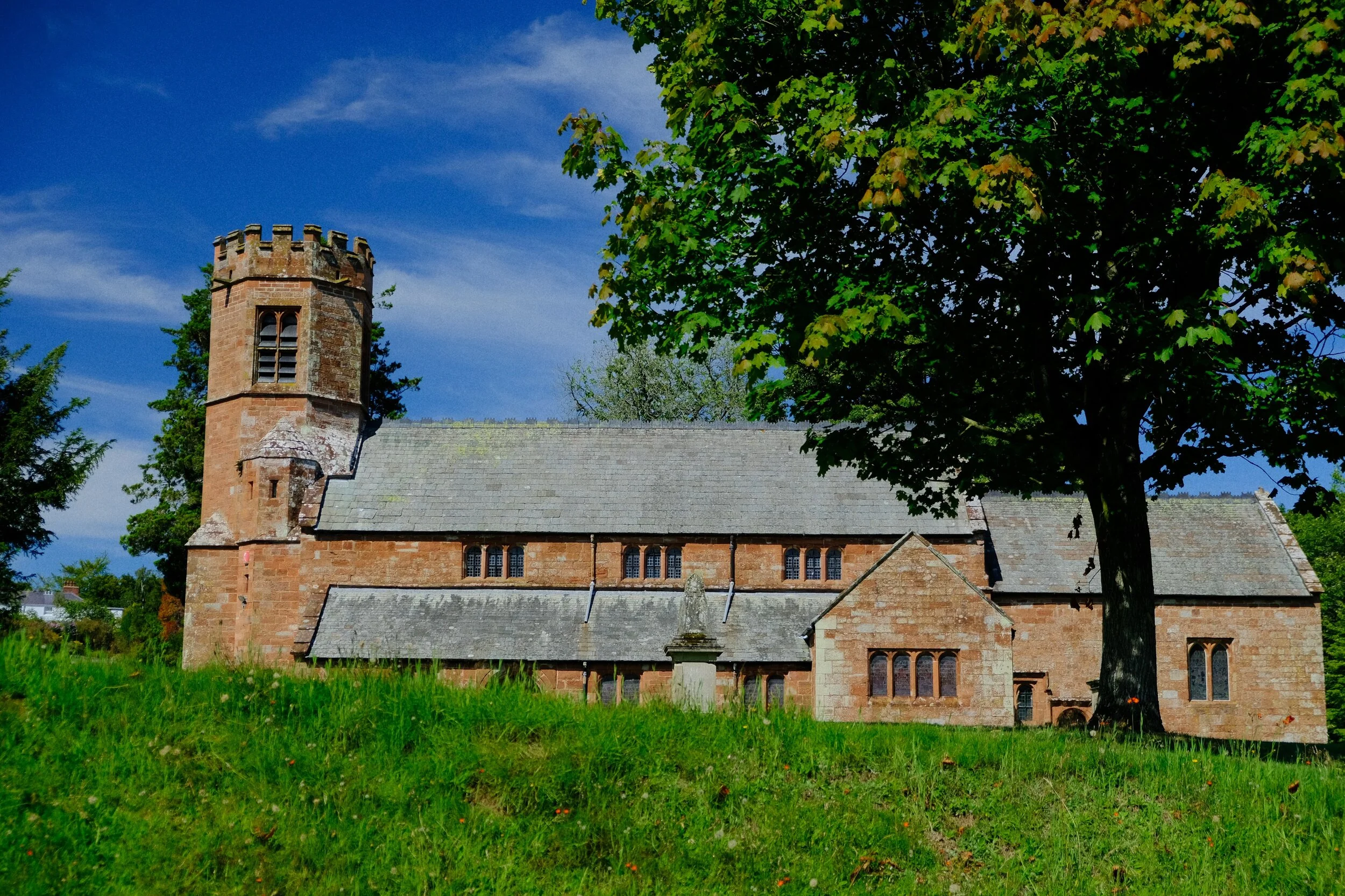  Wetheral Parish Church. The Church contains a life-size sculpture by Joseph Nollekens of &lsquo;Faith&rsquo;. In the late 18th century the sculpture cost £1,500, which makes it near to £2 million today (Velvia, ISO800, f/3.7, 1/2500sec. @ 31.5mm) 