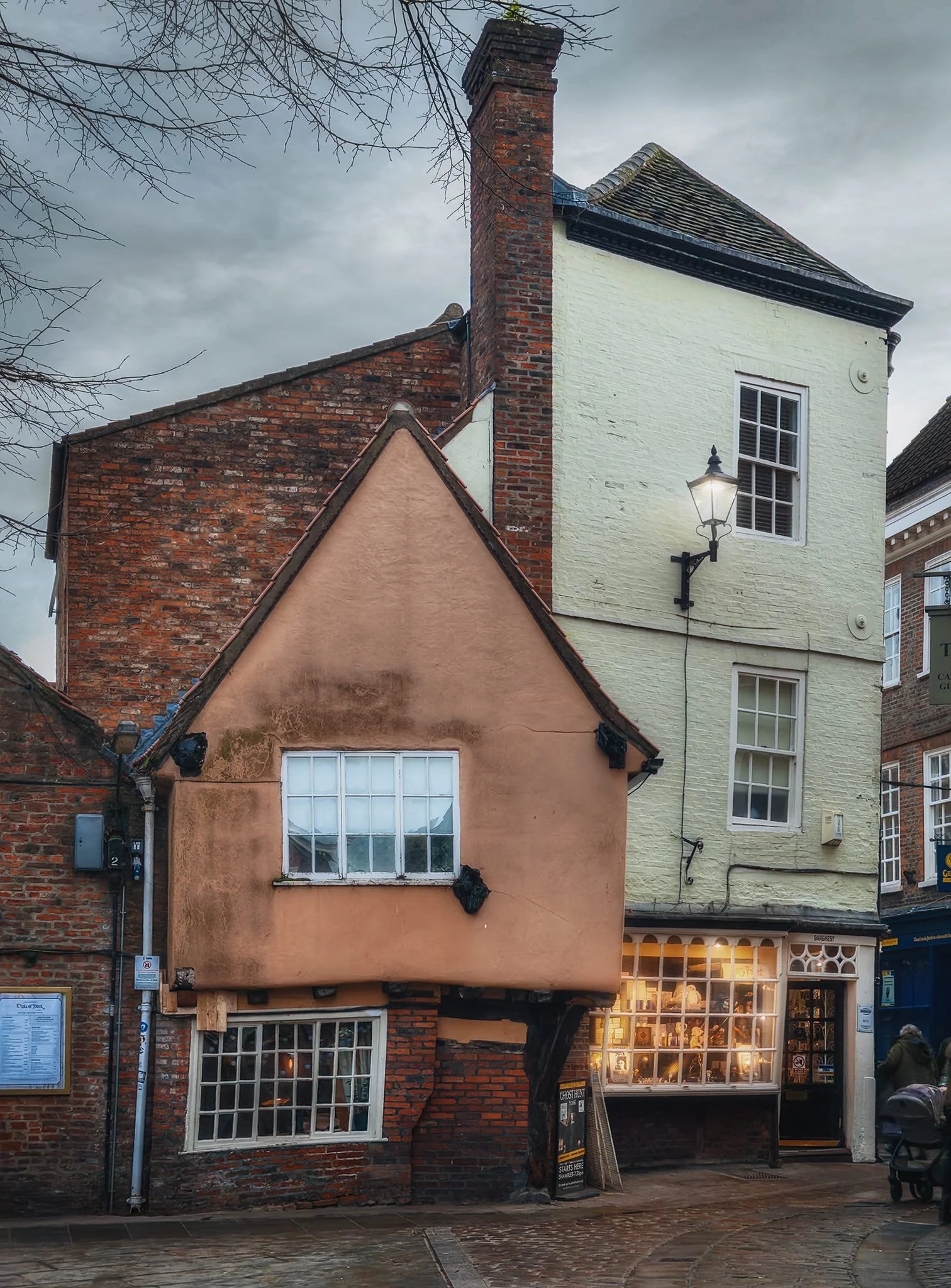 A visit to York is not complete without checking out the Shambles. Its northern entrance is recognisable for this fantastically wobbly building, home to a comedy “Ghost Hunt”.